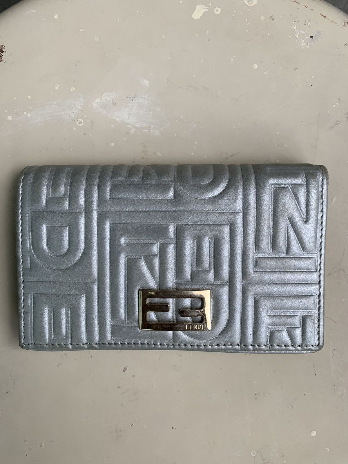 Fendi Napa Logo Embossed Leather Wallet Size ONE SIZE - 4 Thumbnail