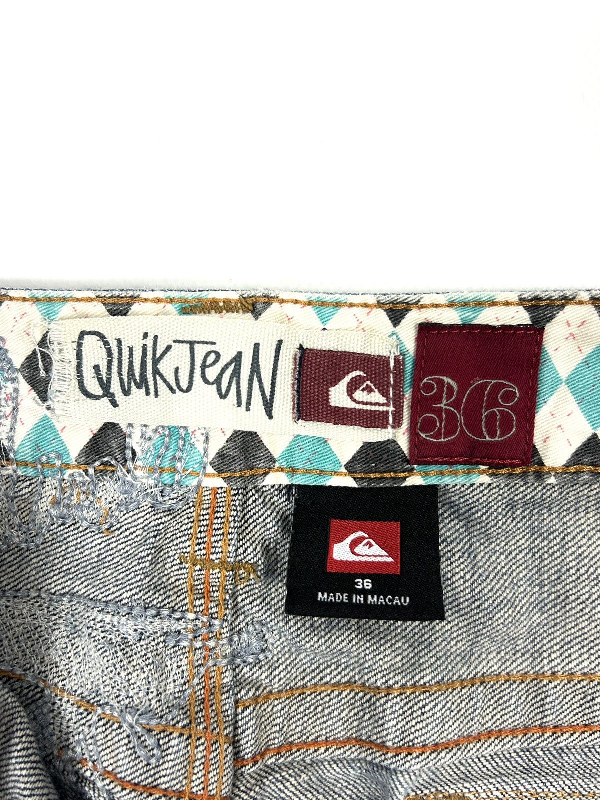 Quiksilver Vintage 90’s Quiksilver Blue Jeans Embroidered Big Logo Y2K Size US 36 / EU 52 - 11 Thumbnail
