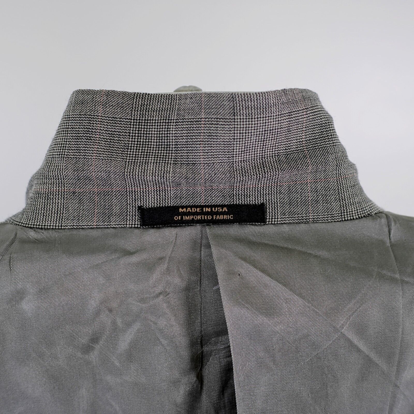Hart Schaffner Marx Hart Schaffner Marx Wool Gray Glen Plaid W/ Red Windowpane 2 Size 42L - 11 Thumbnail