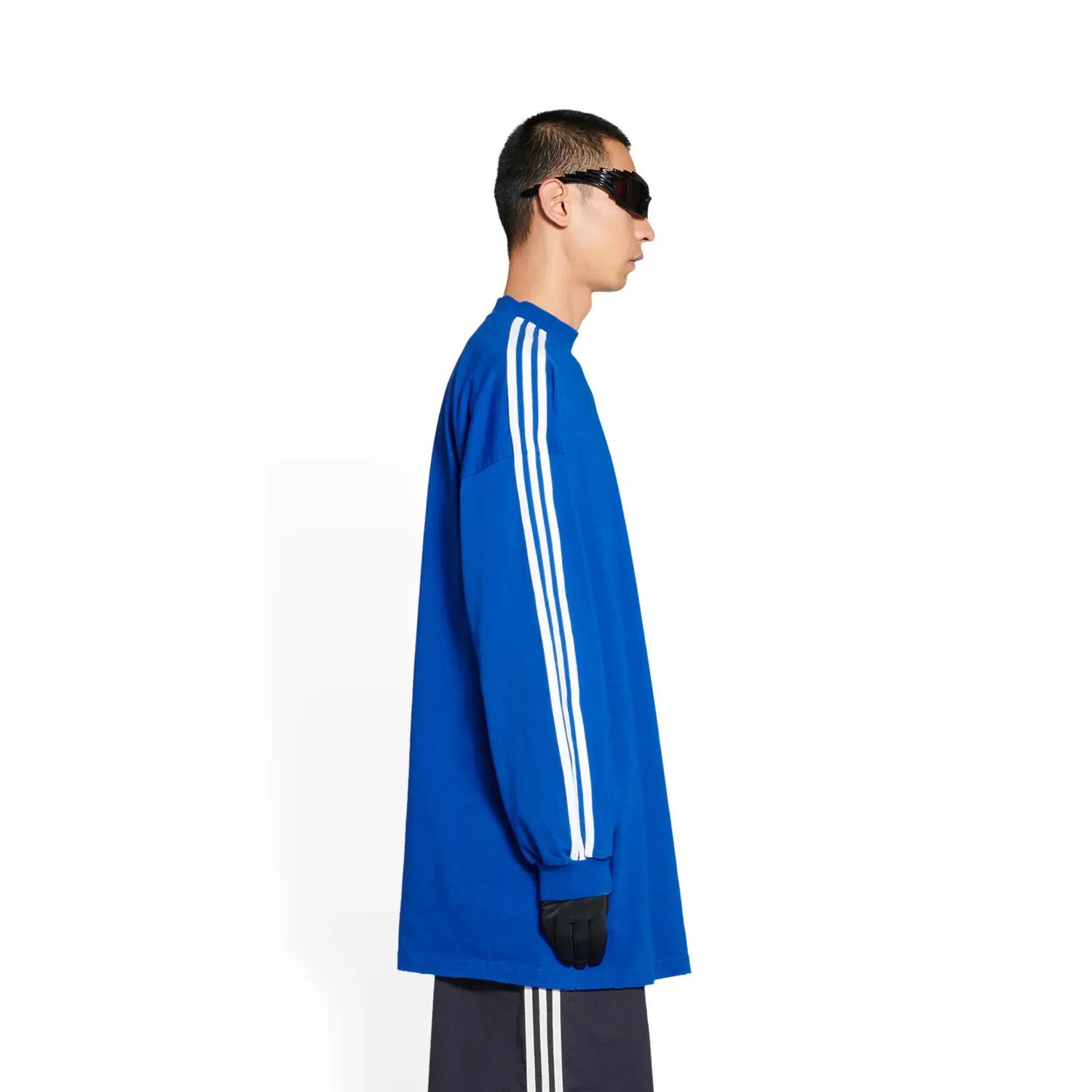 Adidas × Balenciaga o1w1db10824 Oversized Long Sleeve T-Shirt in Blue/White Size US S / EU 44-46 / 1 - 5 Thumbnail
