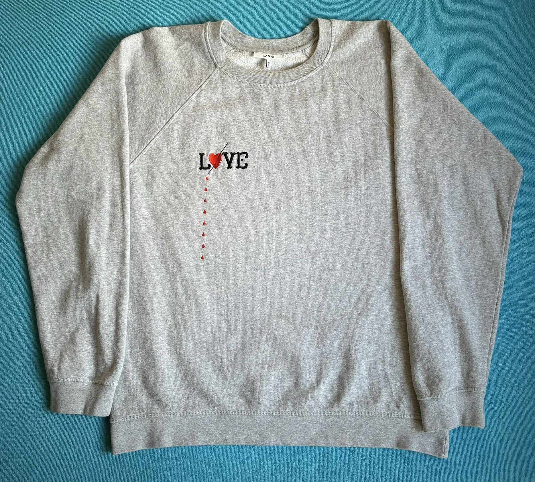 Ganni Ganni Love gray sweatshirt size L Size L / US 10 / IT 46 - 5 Thumbnail