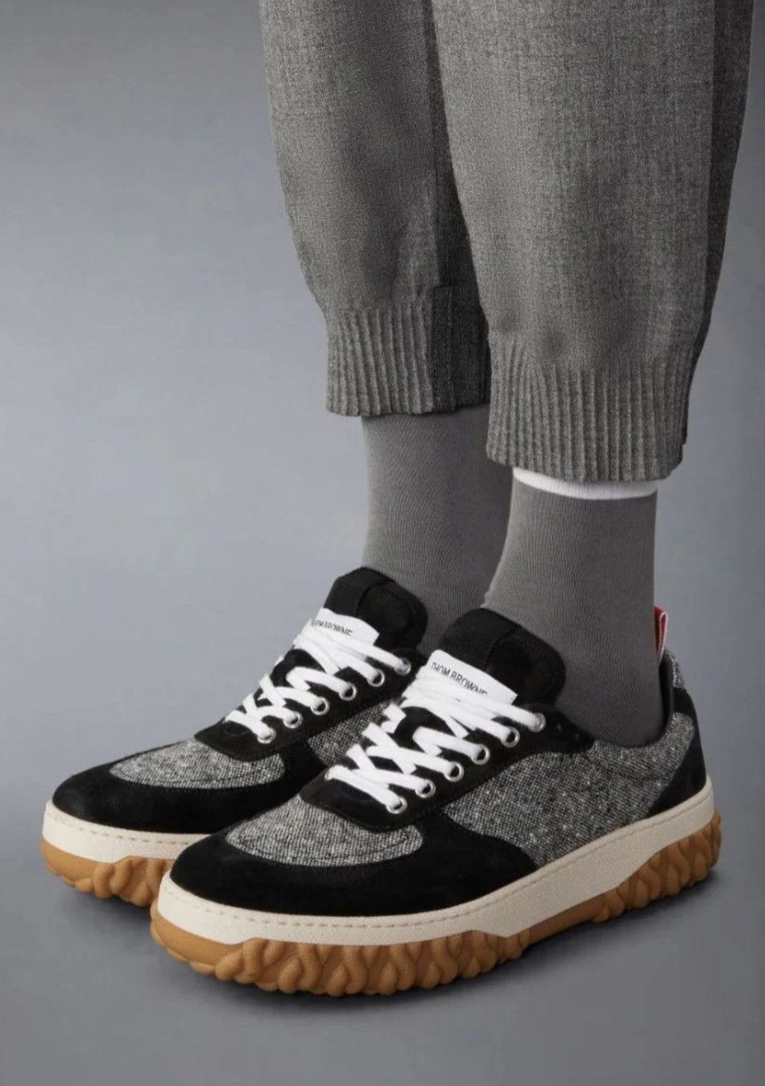 Thom Browne Thom Browne Donegal Tweed Cable Knit Sole Sneakers size 8.5 Size US 8.5 / EU 41-42 - 2 Thumbnail