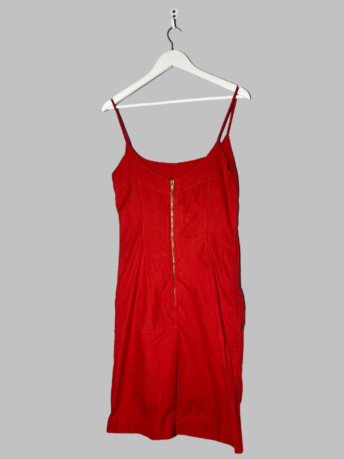 Katharine Hamnett London Vintage 1980s Katharine Hamnett Hot Red Bustier Dress Size M / US 6-8 / IT 42-44 - 9 Thumbnail
