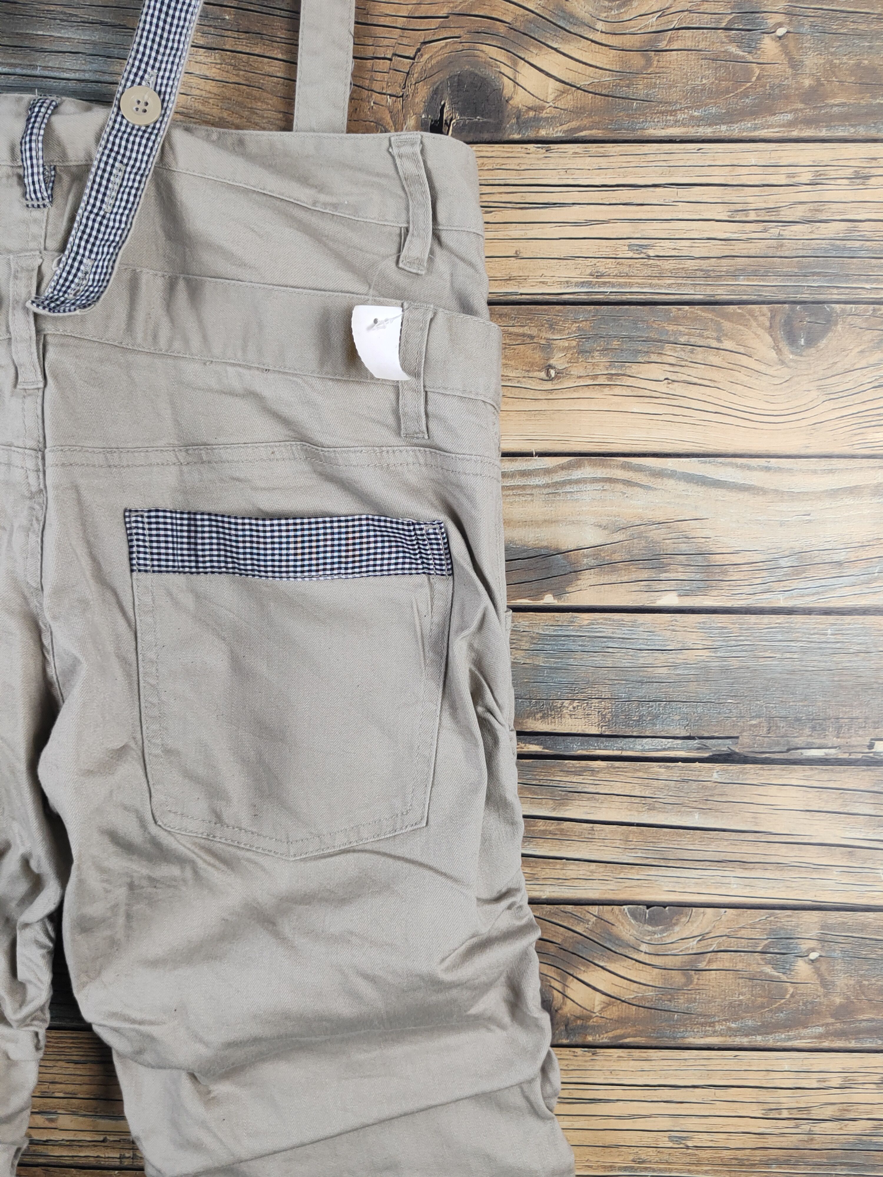 Japanese Brand × Vintage DL Japanese Brand Beige Suspender Pants #1085 Size 30" / US 8 / IT 44 - 15 Thumbnail