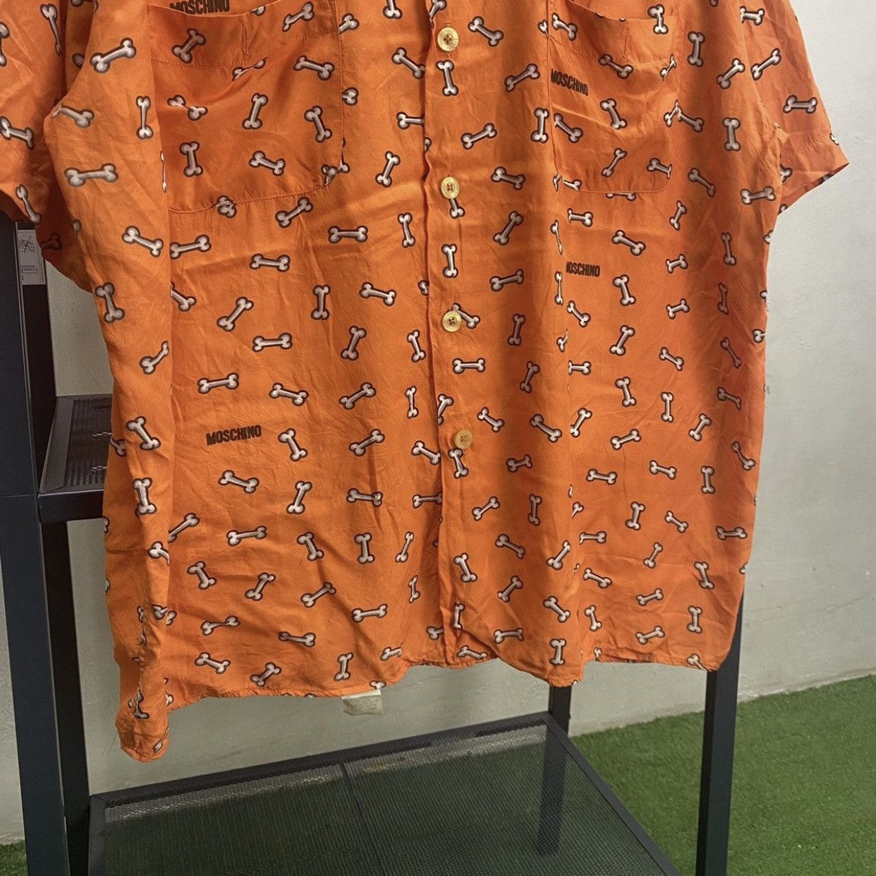 Moschino Moschino All Over Print Bone Shirt - Vintage Archive - Size US M / EU 48-50 / 2 - 4 Thumbnail