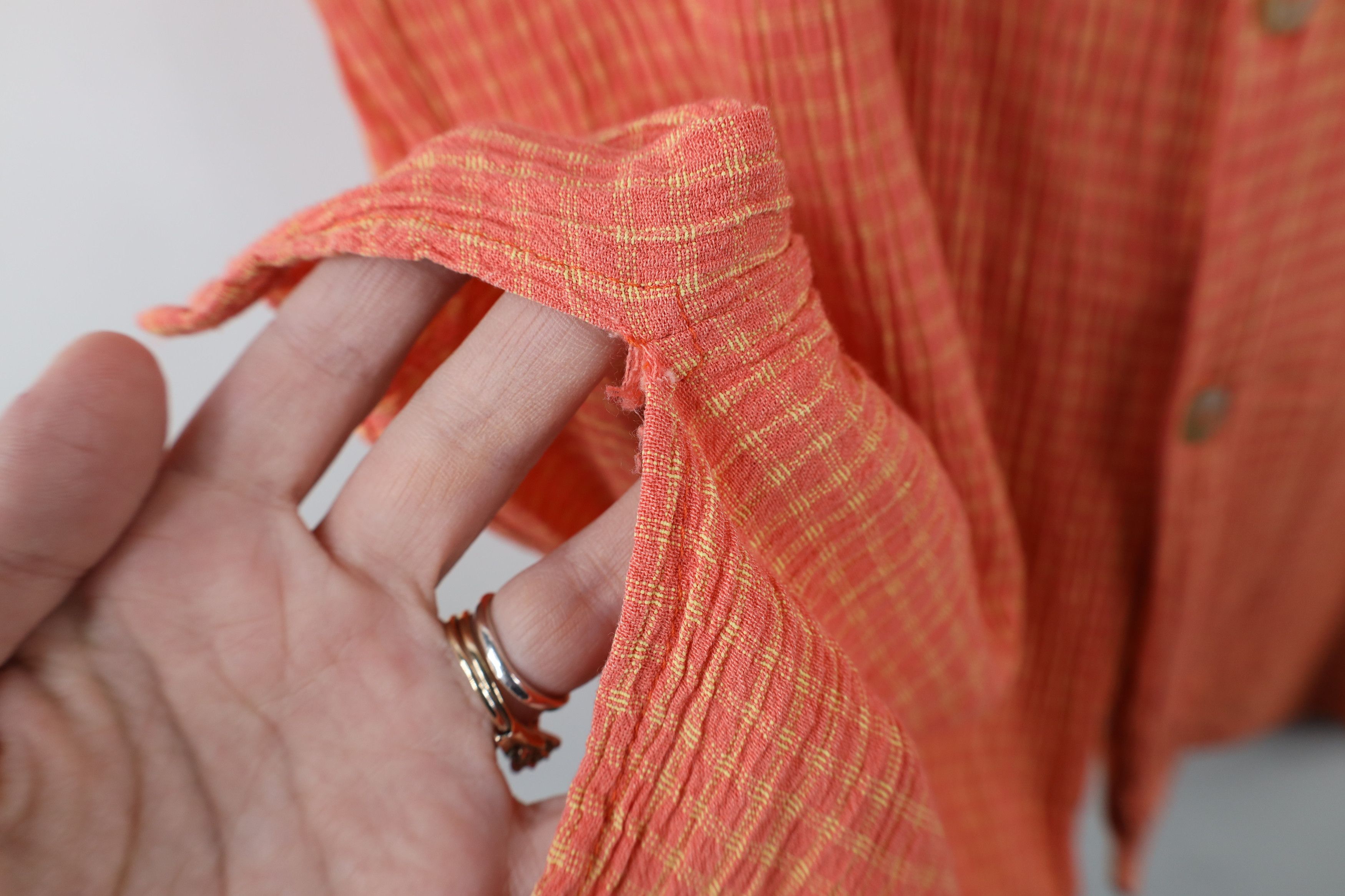 Vintage Vintage 90s Streetwear Rayon Knit Looped Collar Button Shirt Size US L / EU 52-54 / 3 - 5 Thumbnail