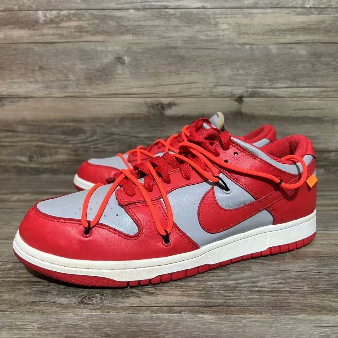 Off-White Off-White DUNK Collab Red Lowtop Sneakers 44.5 Men Size US 11 / EU 44 - 1 Thumbnail