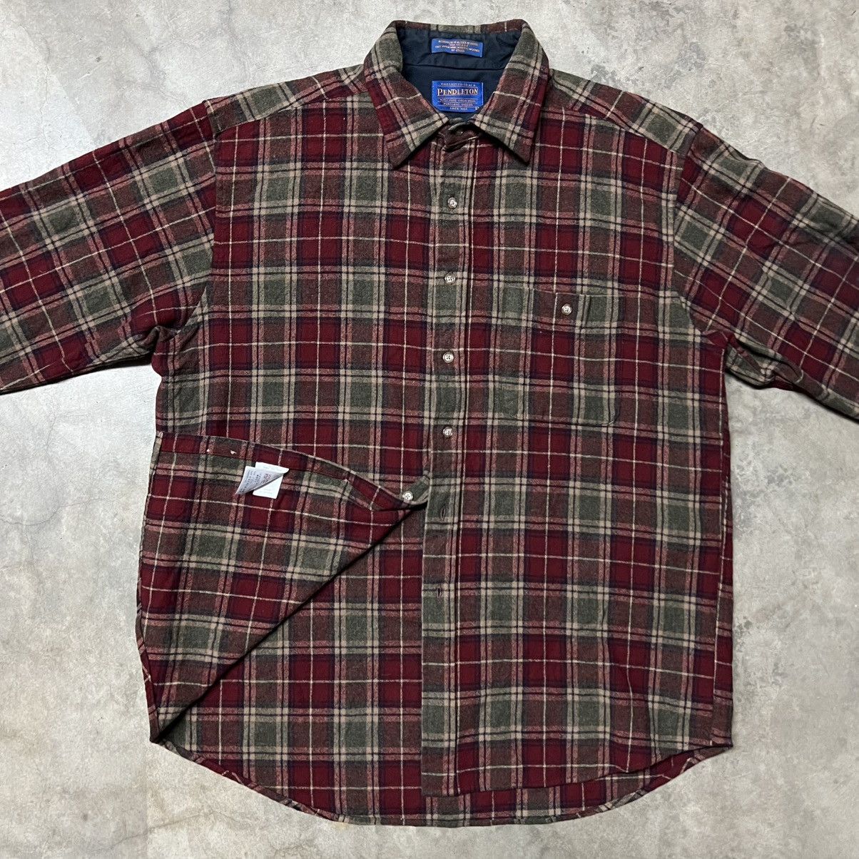 Pendleton × Vintage Pendleton Plaid Flannel Long-Sleeve Button-Up Shirt Size US L / EU 52-54 / 3 - 4 Thumbnail