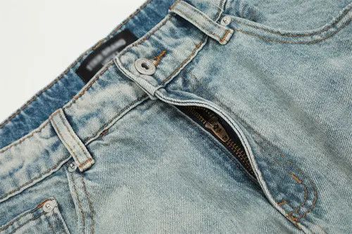 Japanese Brand × Jean Washed men's loose casual punk distressed straight jeans Size US 32 / EU 48 - 4 Thumbnail