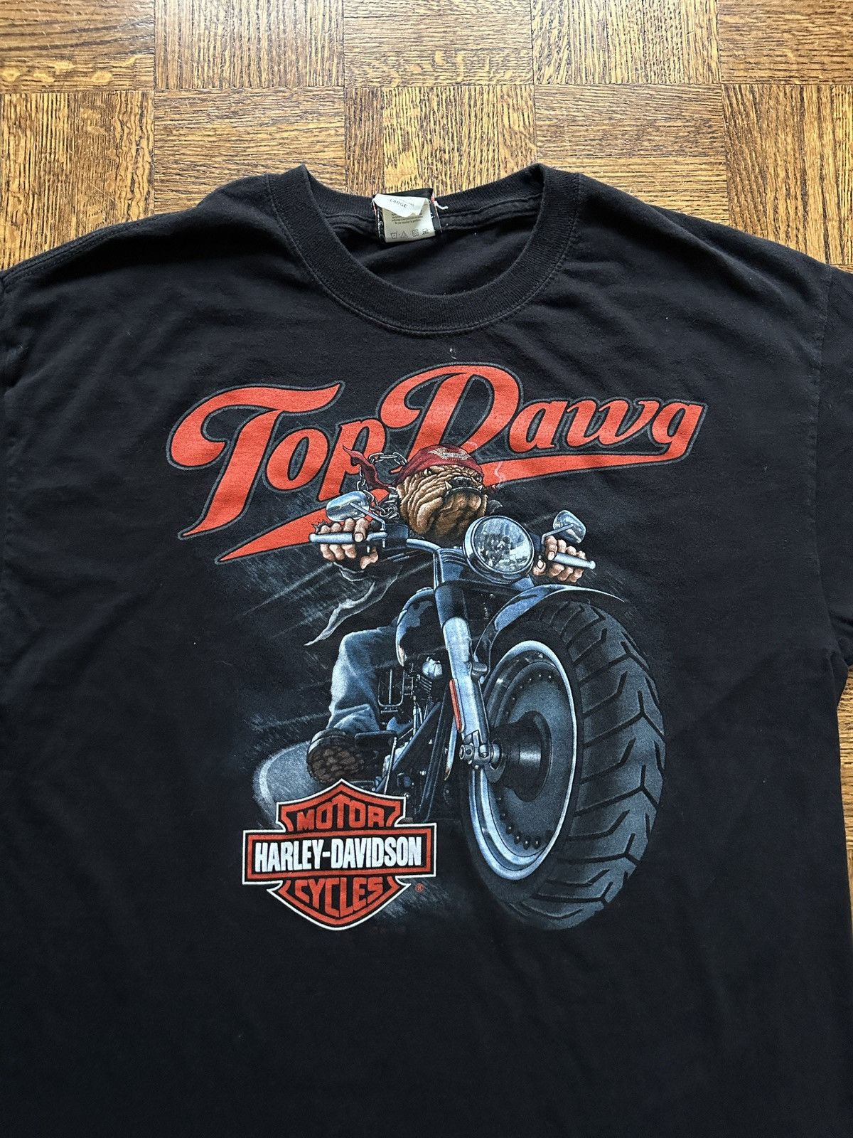 Harley Davidson Vintage Y2K Harley Davidson Top Dawg Bulldog Graphic Tee Size US L / EU 52-54 / 3 - 3 Thumbnail