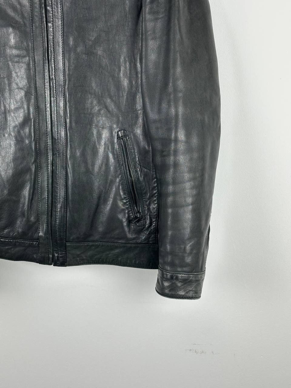 Ben Sherman Ben Sherman Black Leather Trucker Jacket Vintage Size US M / EU 48-50 / 2 - 5 Thumbnail