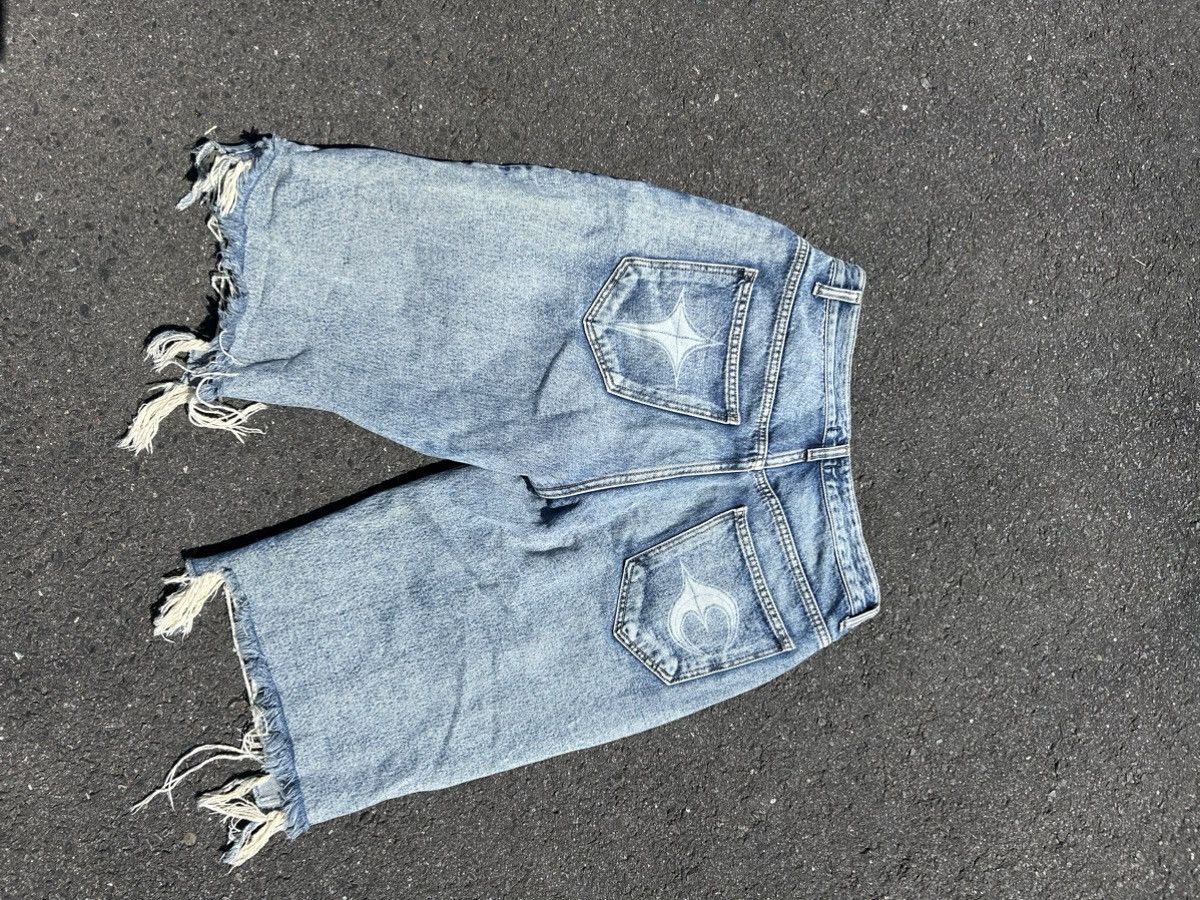 Thug Club Distressed Denim Shorts Size US 34 / EU 50 - 6 Thumbnail