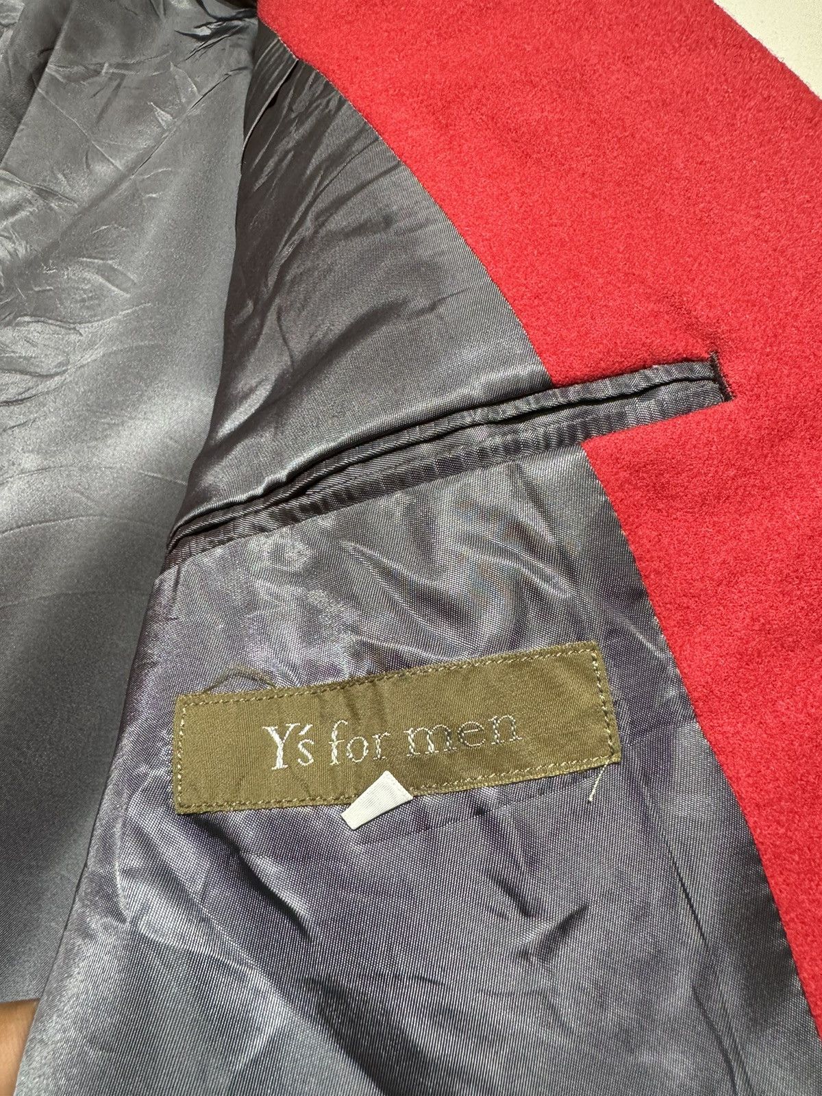 Y's × Yohji Yamamoto Vintage Yohji Yamamoto Red Laine Wool Jacket Y's Collection Size US XS / EU 42 / 0 - 7 Thumbnail