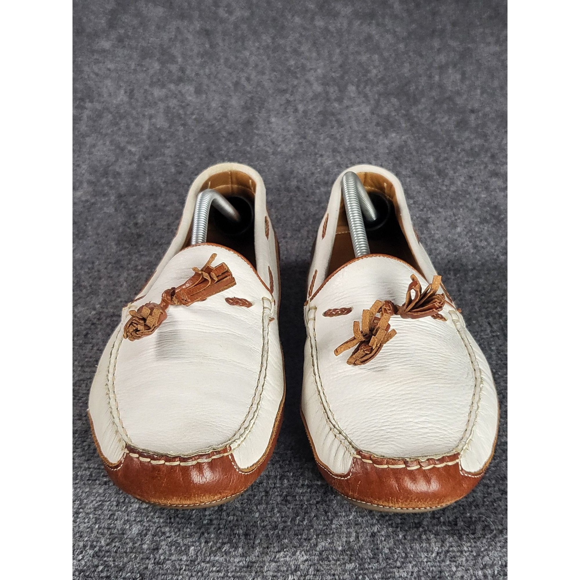 Bragano Bragano Leather Loafers Men Sz 11.5M White Brown Made In Ita Size US 11.5 / EU 44-45 - 3 Thumbnail