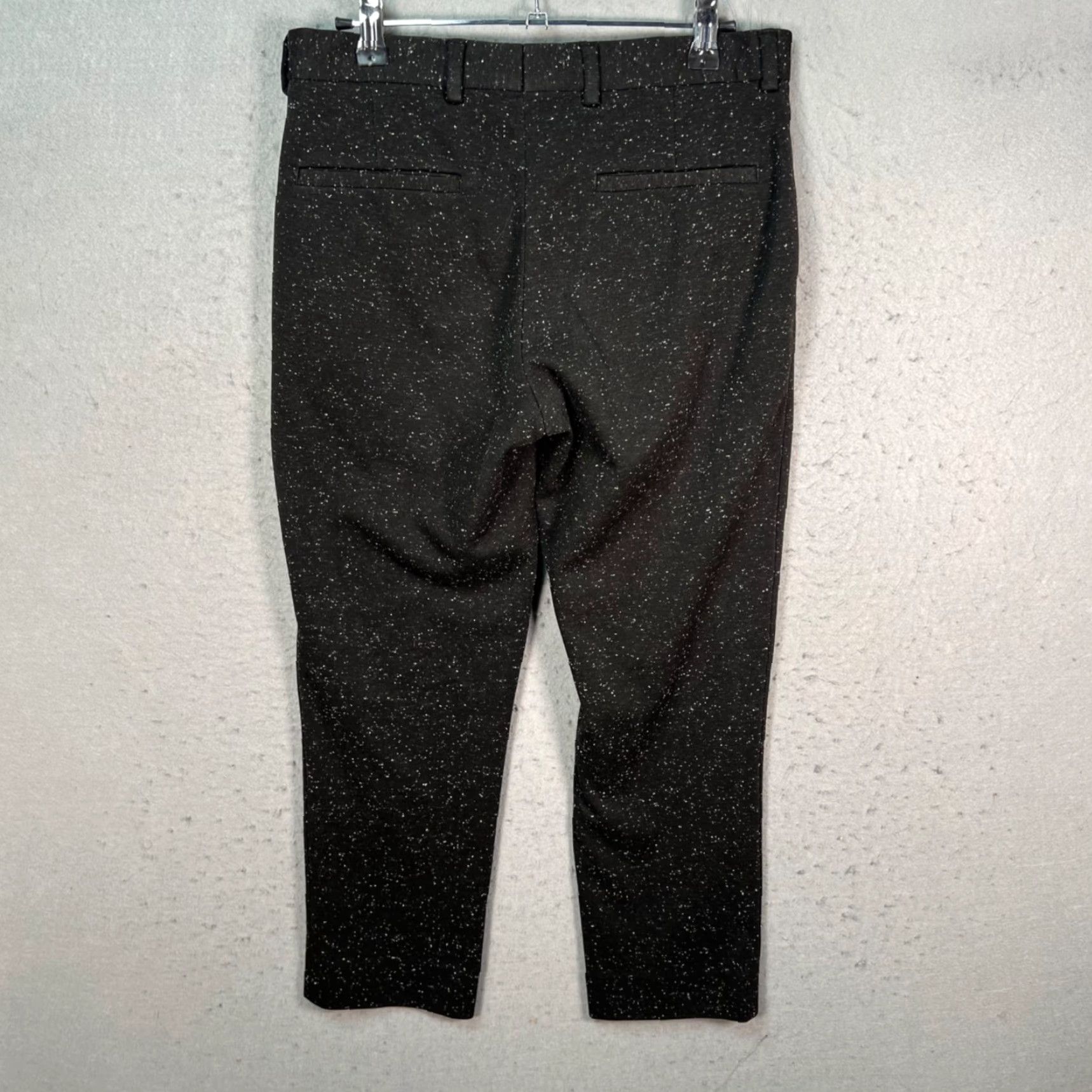 Topman Topman Mens Slim Fit Trousers 28S Black Speckled Flat Front Dress Pants Shoes Optional? Size US 28 / EU 44 - 2 Thumbnail