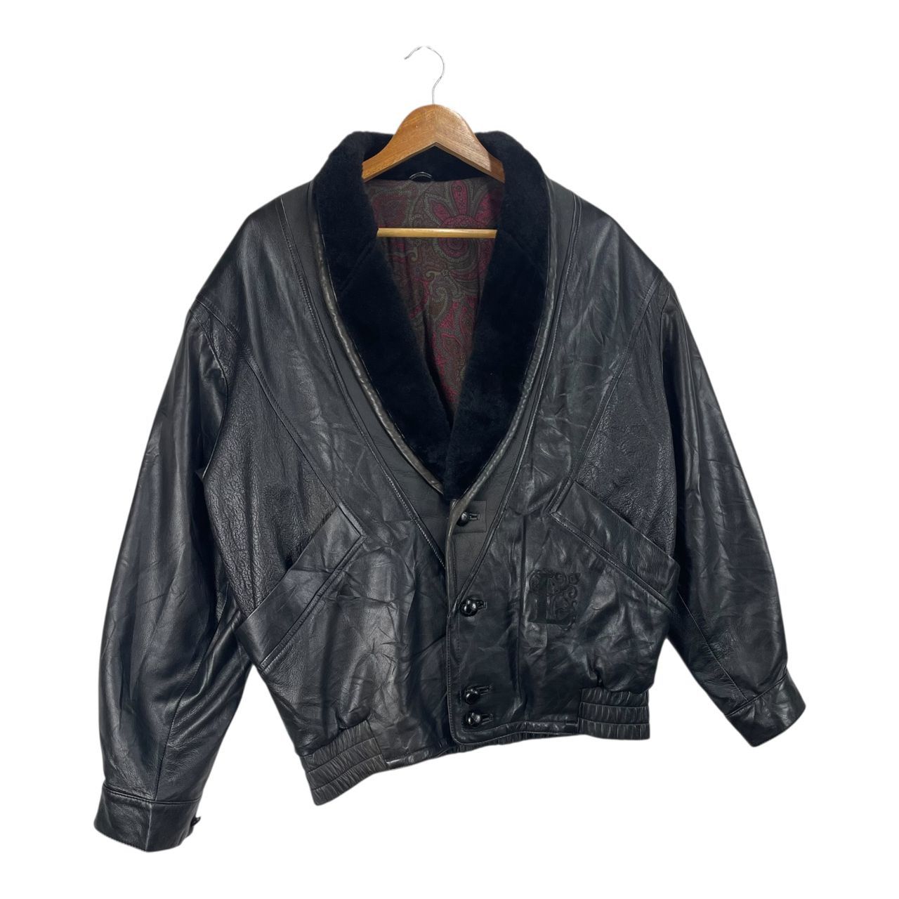 Lanvin Vintage Lanvin Studio Collared Fur Leather Jacket Size US L / EU 52-54 / 3 - 2 Thumbnail
