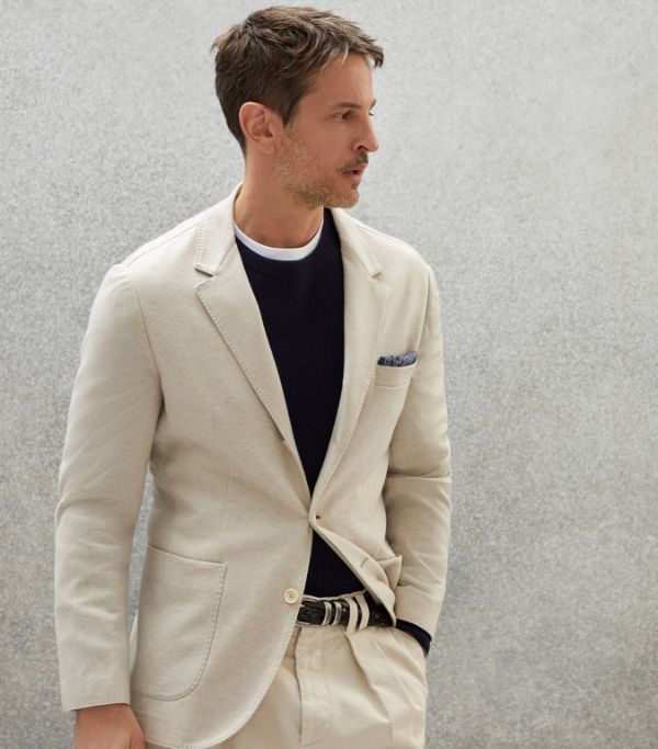 Brunello Cucinelli Jacket in Beige Size US M / EU 48-50 / 2 - 1 Thumbnail