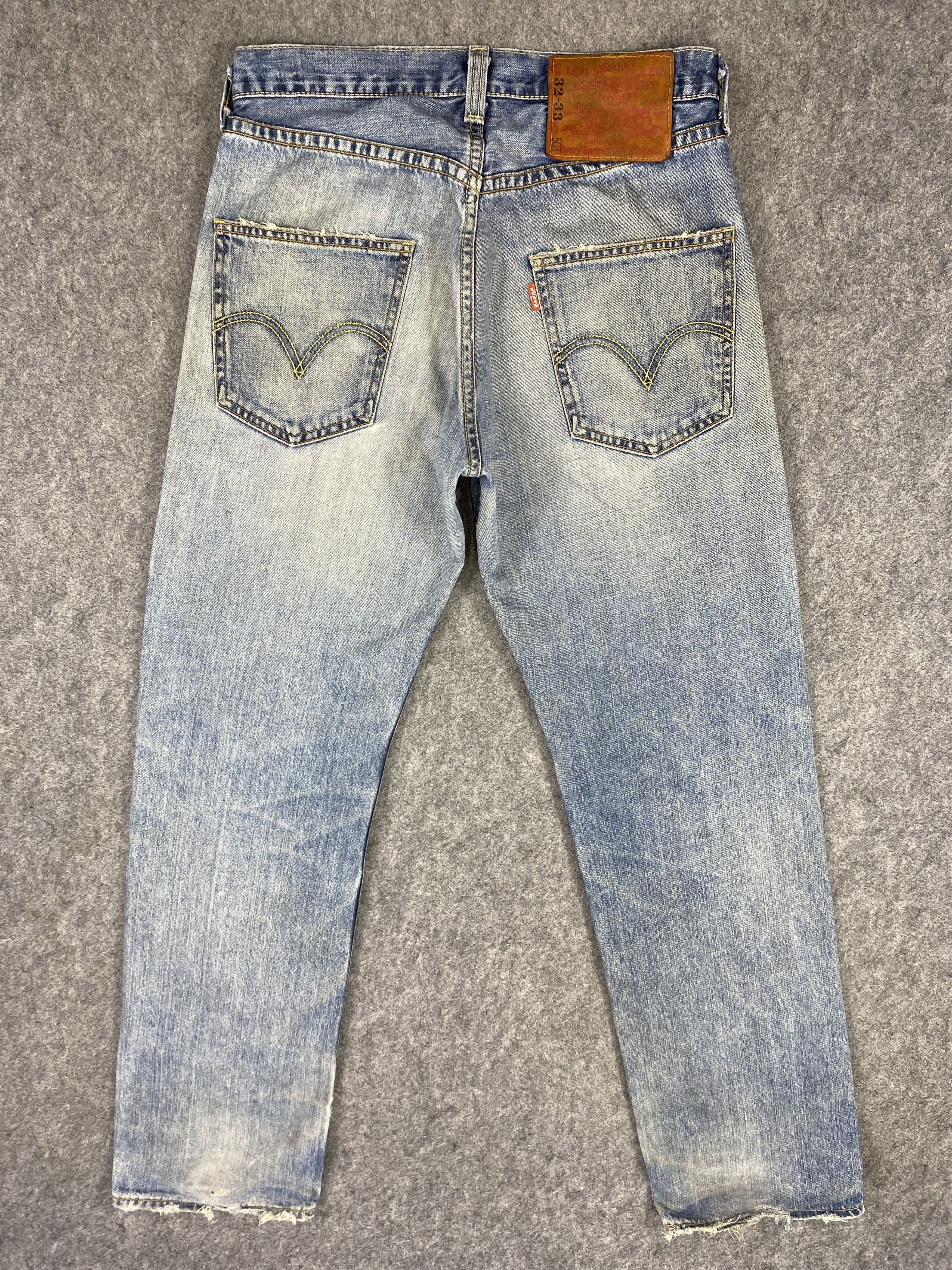 Levi's Faded Blue Vintage Levi's 503 Jeans 33x35.5 Denim -JN2018 Size US 33 - 2 Thumbnail
