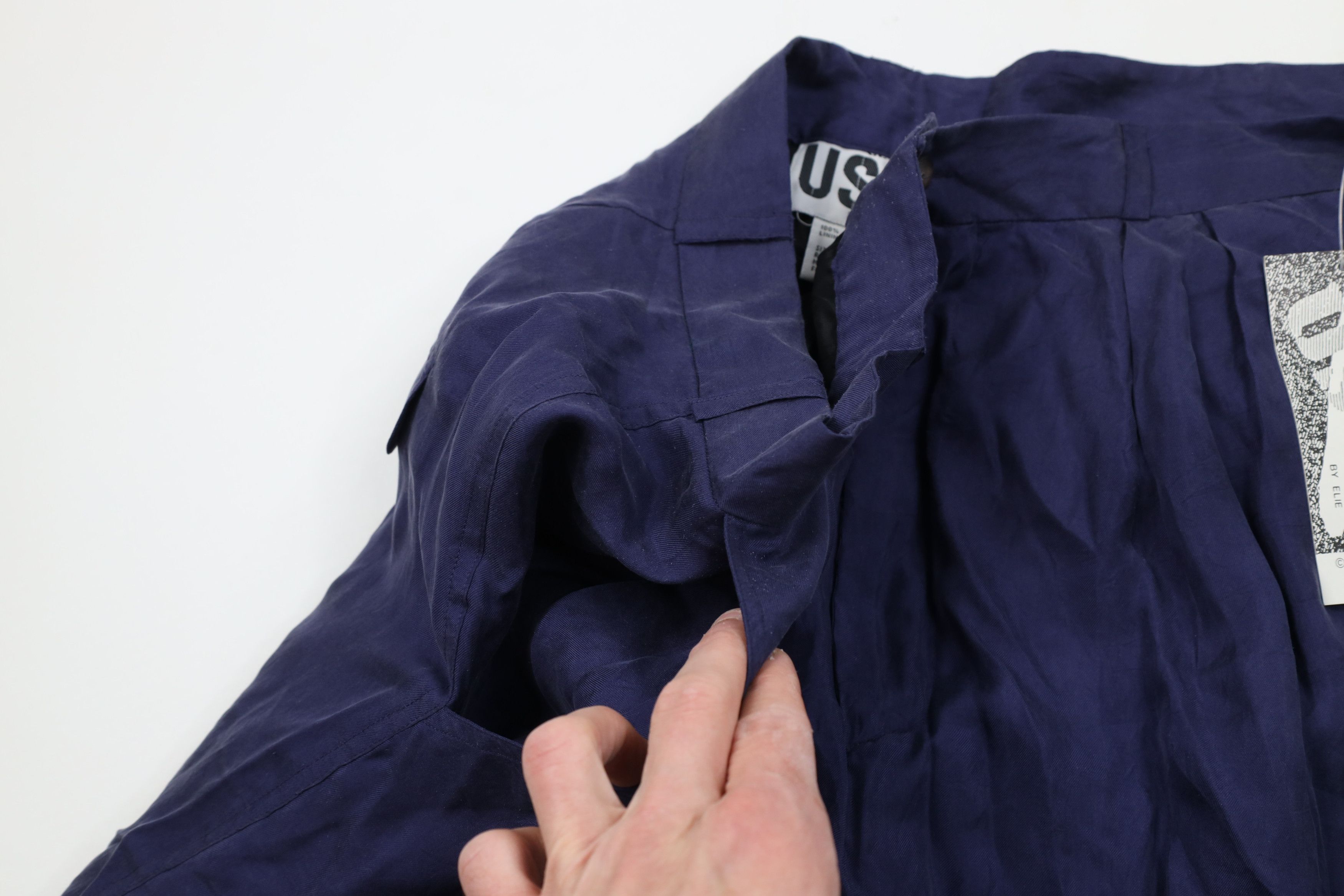 Vintage Deadstock Vintage 90s Streetwear Fit Silk Pants Navy Blue Size US 38 / EU 54 - 8 Thumbnail