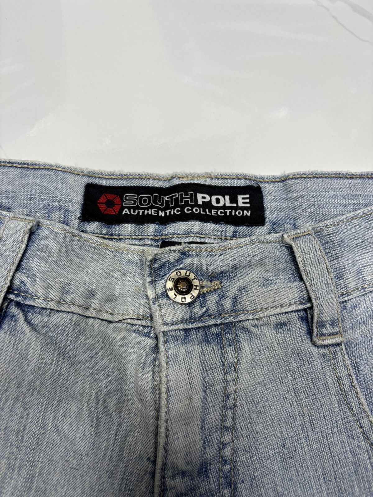 Southpole 🔥SOUTHPOLE BAGGY JEANS DISTRESSED DENIM SKATER STYLE Size US 36 / EU 52 - 9 Thumbnail