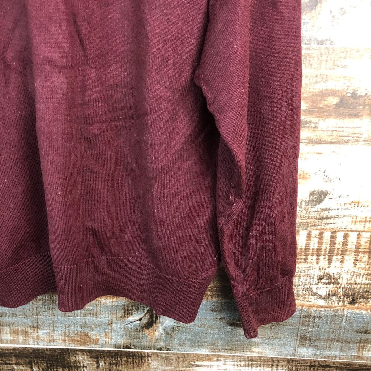 Homespun Knitwear × Japanese Brand DL Golden Bear Maroon Knitwear #C502 Size US L / EU 52-54 / 3 - 16 Thumbnail