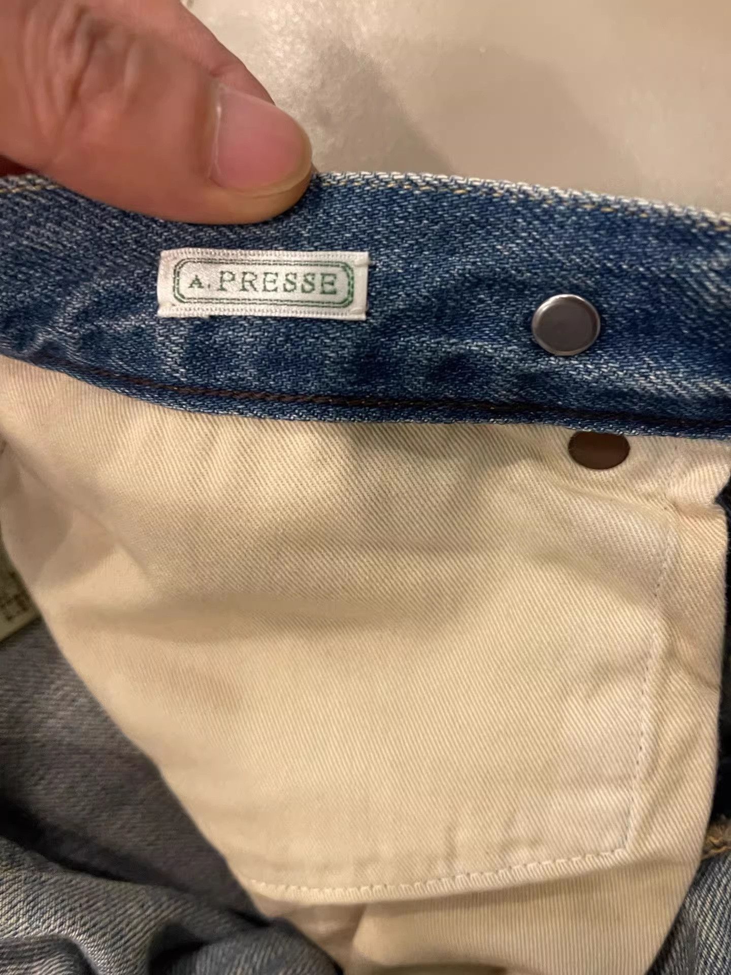 A.PRESSE a.presse no.2 washed denim pants Size US 32 / EU 48 - 8 Thumbnail