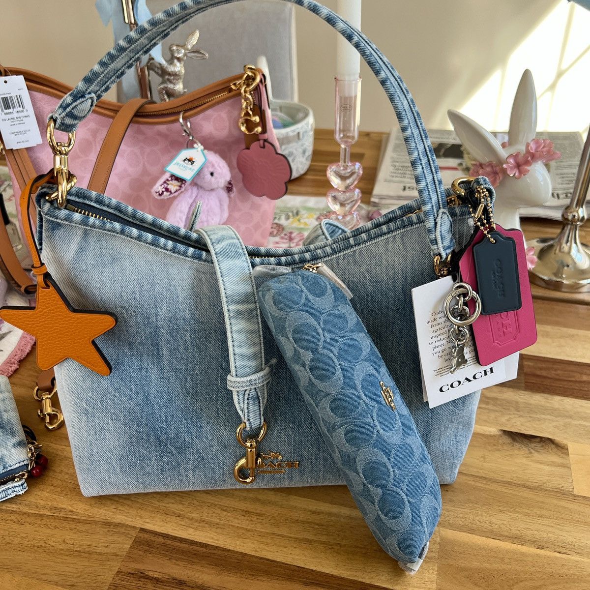 Coach Coach denim Laurel bundle with pencil case authentic Size ONE SIZE - 1 Thumbnail
