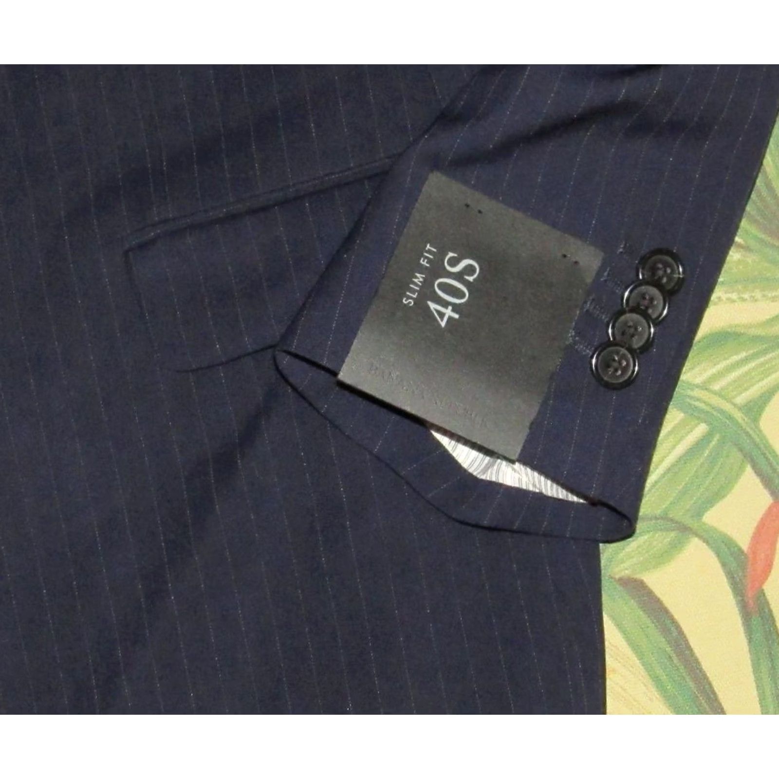 Banana Republic BANANA REPUBLIC Navy Wool Pinstriped Blazer Suit Jacket 40 Short NWT Mens Size US 40 / EU 56 - 3 Thumbnail