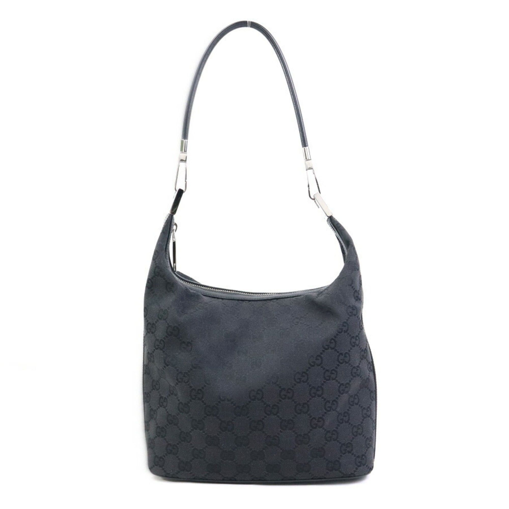 Gucci Shoulder Bag in GG Canvas/Leather Black Women's h31813b