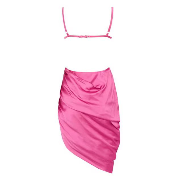Jacquemus o1g2r1mq1024 Mini Dress in Pink Size XS / US 0-2 / IT 36-38 - 2 Thumbnail