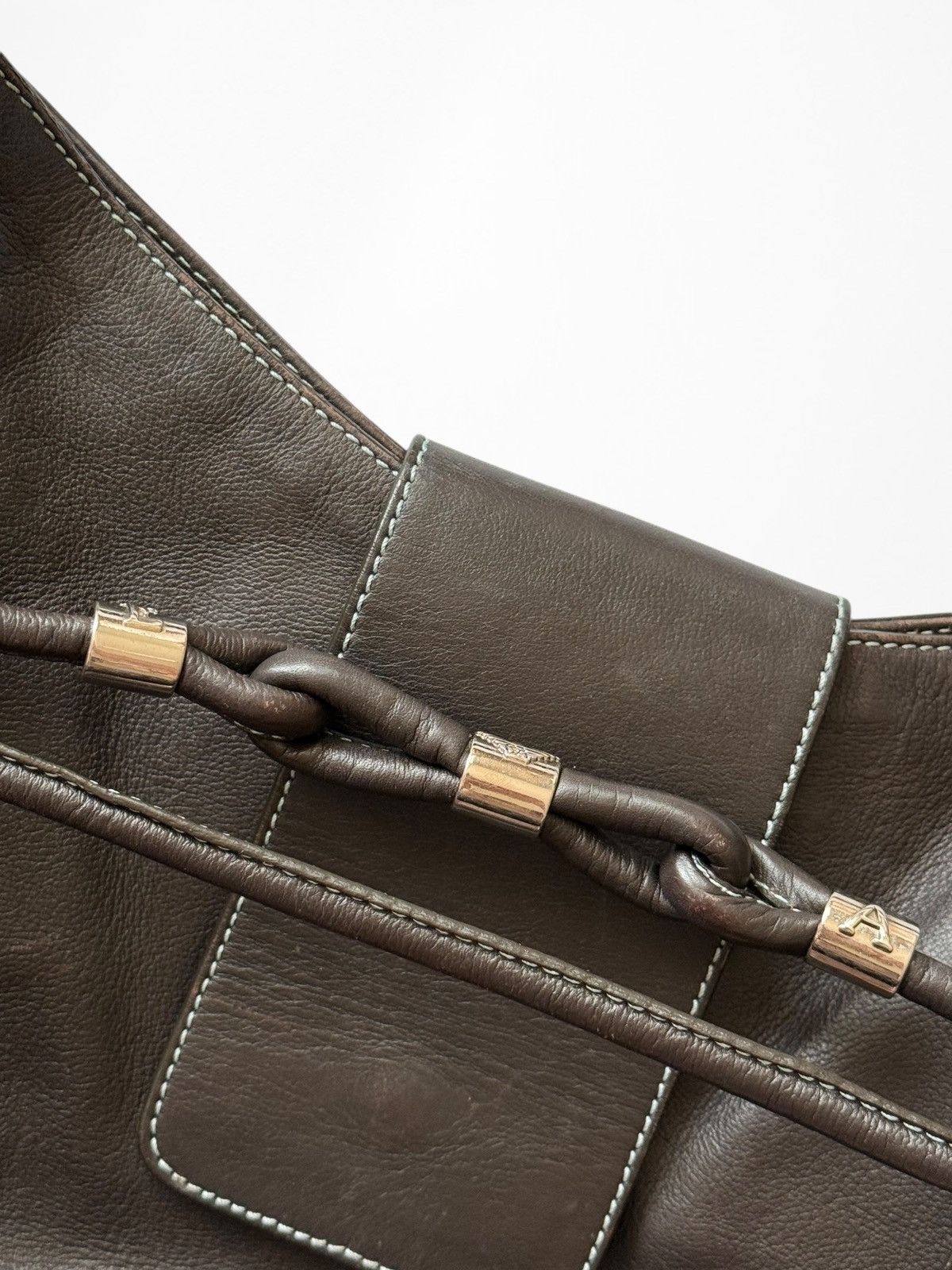 Giorgio Armani Emporio Armani Vintage Leather Handle Royal Bag 80’s Size ONE SIZE - 6 Thumbnail