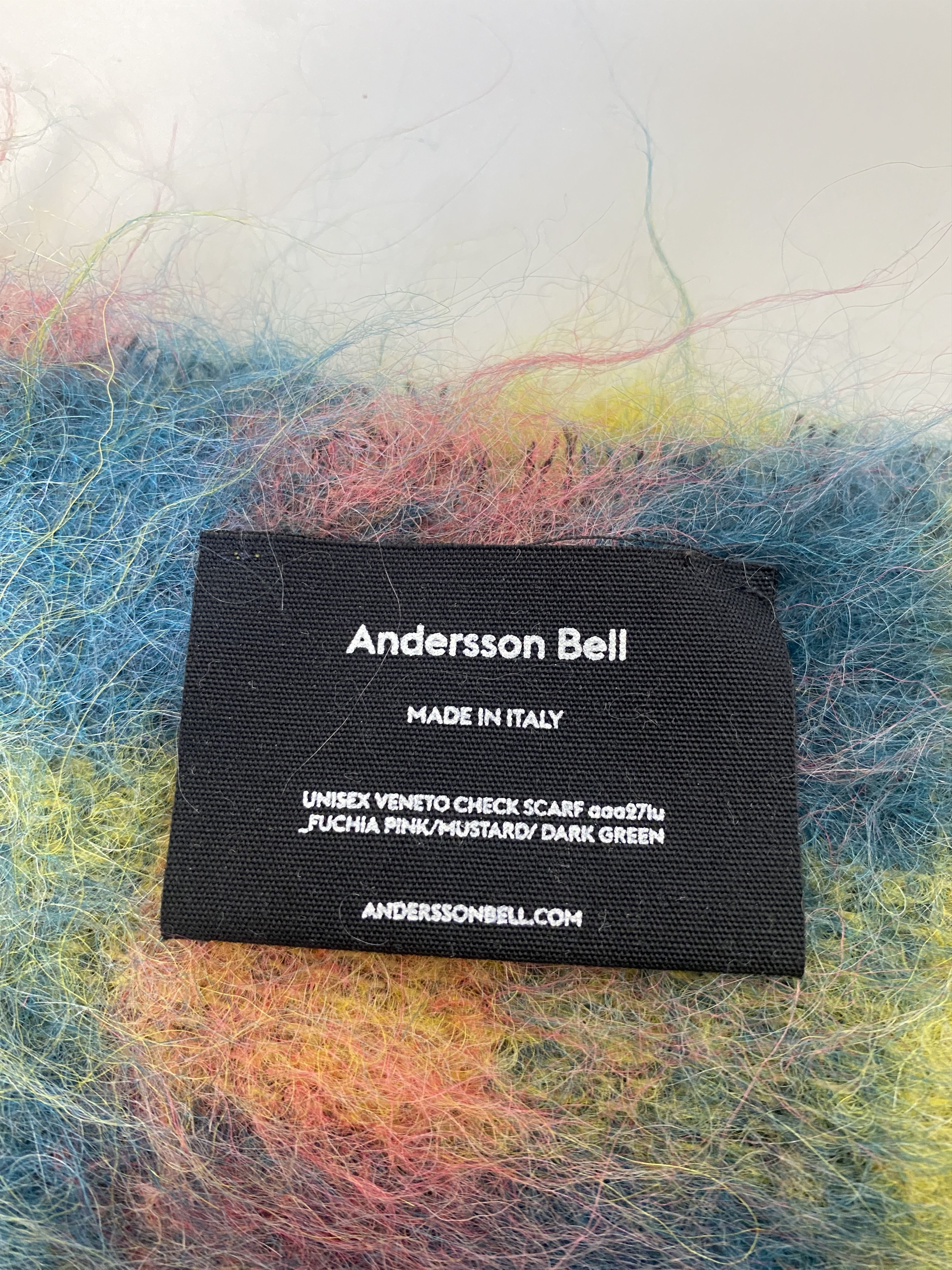 Andersson Bell Andersson Bell wool alpaca Veneto Scarf check mohair Size ONE SIZE - 5 Thumbnail