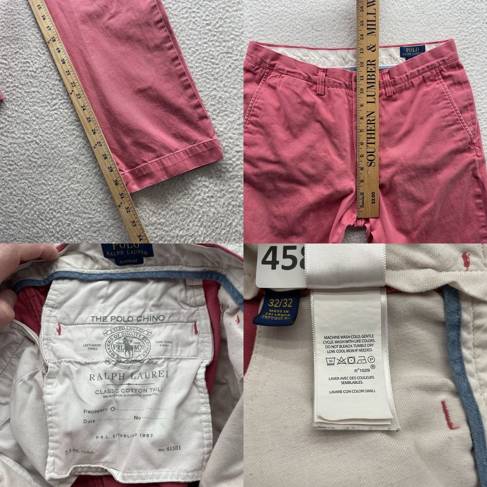 Polo Ralph Lauren Polo Ralph Lauren Chino Pants Mens 32x31 Red Twill Polo Ralph Lauren Chino Pants Mens 32x31 Red Twill Washed Out Preppy Size US XS / EU 42 / 0 - 8 Thumbnail
