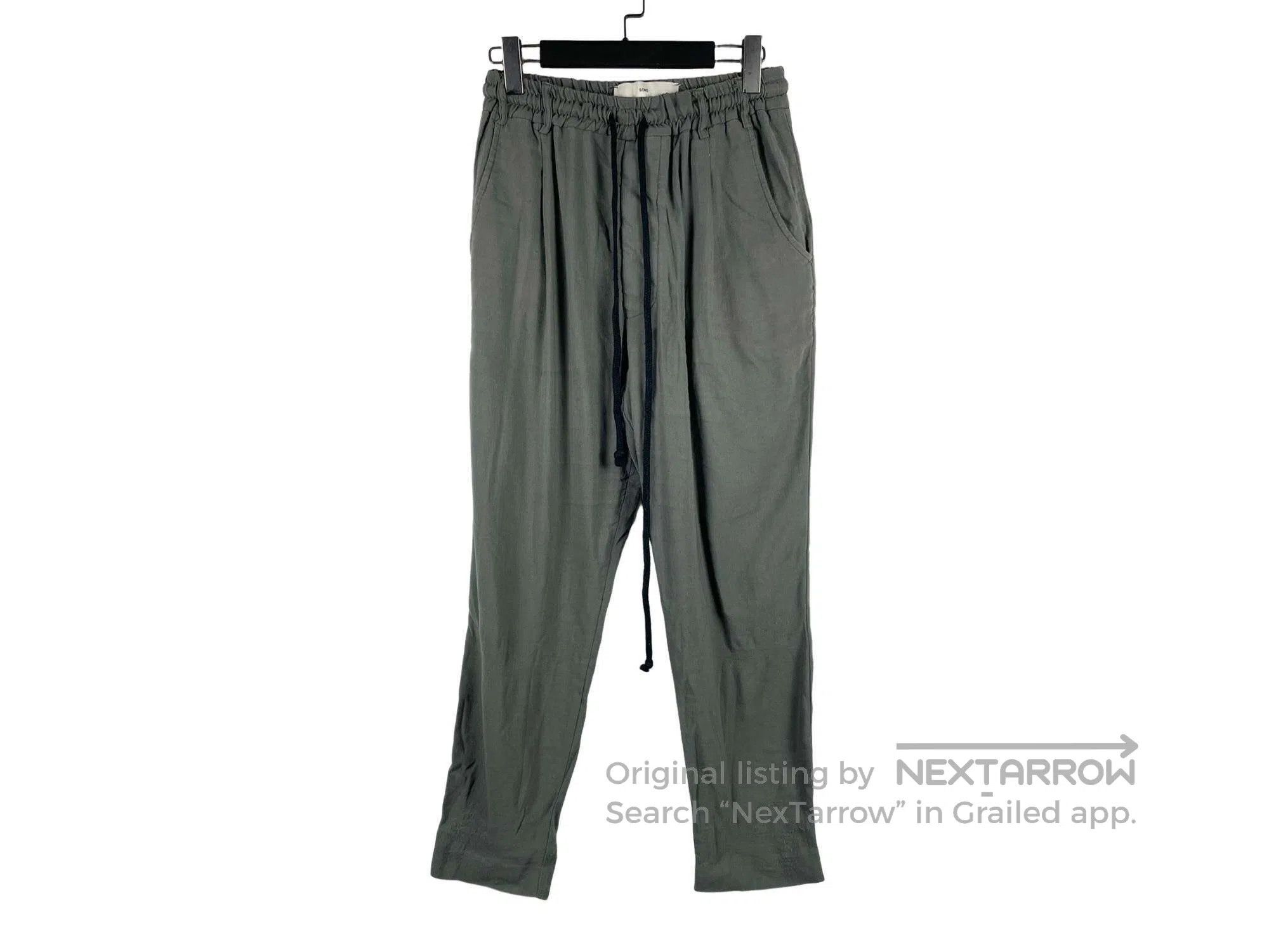 Song For The Mute SONG FOR THE MUTE Drawcord Elastic Straight Leg Casual Pan Size US 32 / EU 48 - 1 Thumbnail