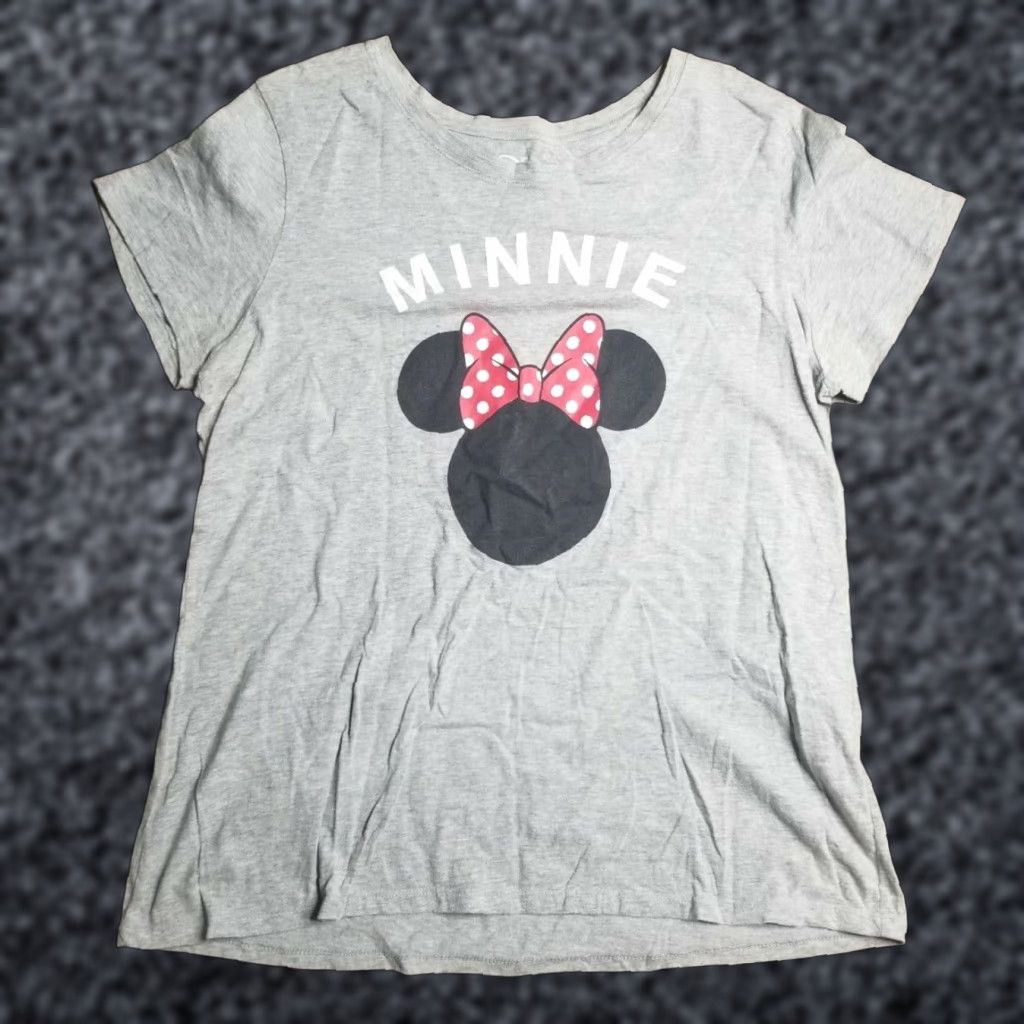 Disney Disney T-Shirt Women’s XL Gray Minnie Mouse Distressed Short Sleeve Shirt Size XL / US 12-14 / IT 48-50 - 1 Thumbnail