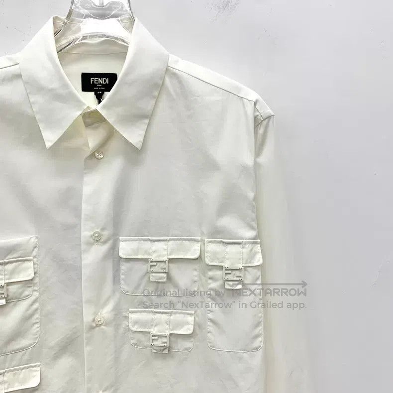 Fendi Fendi size 39 22 Model White Multi-Pocket Cotton Collar Sin Size US XS / EU 42 / 0 - 3 Thumbnail