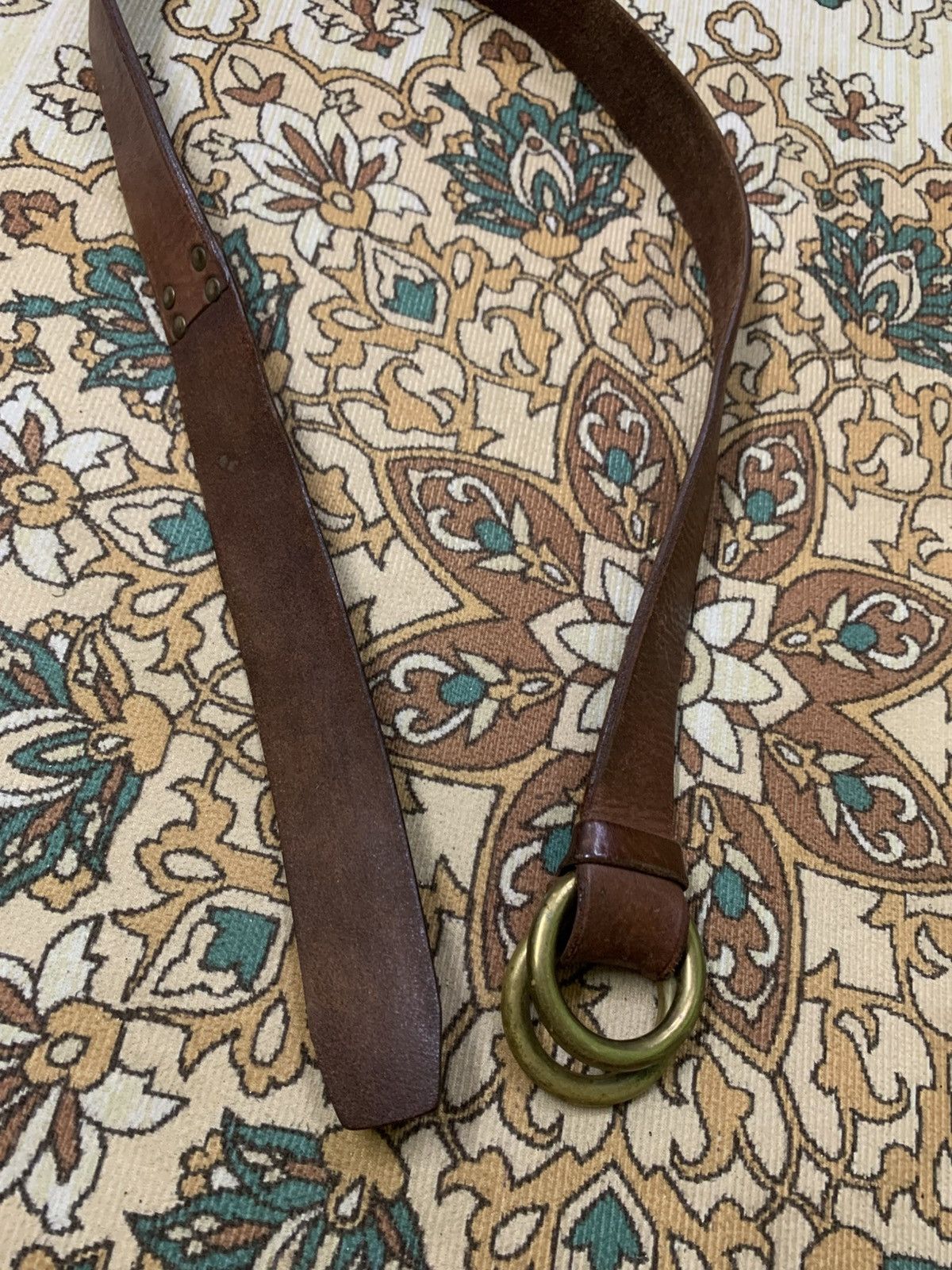 Polo Ralph Lauren POLO RALPH LAUREN LEATHER BELTS O-RING DOUBLE Size ONE SIZE - 5 Thumbnail