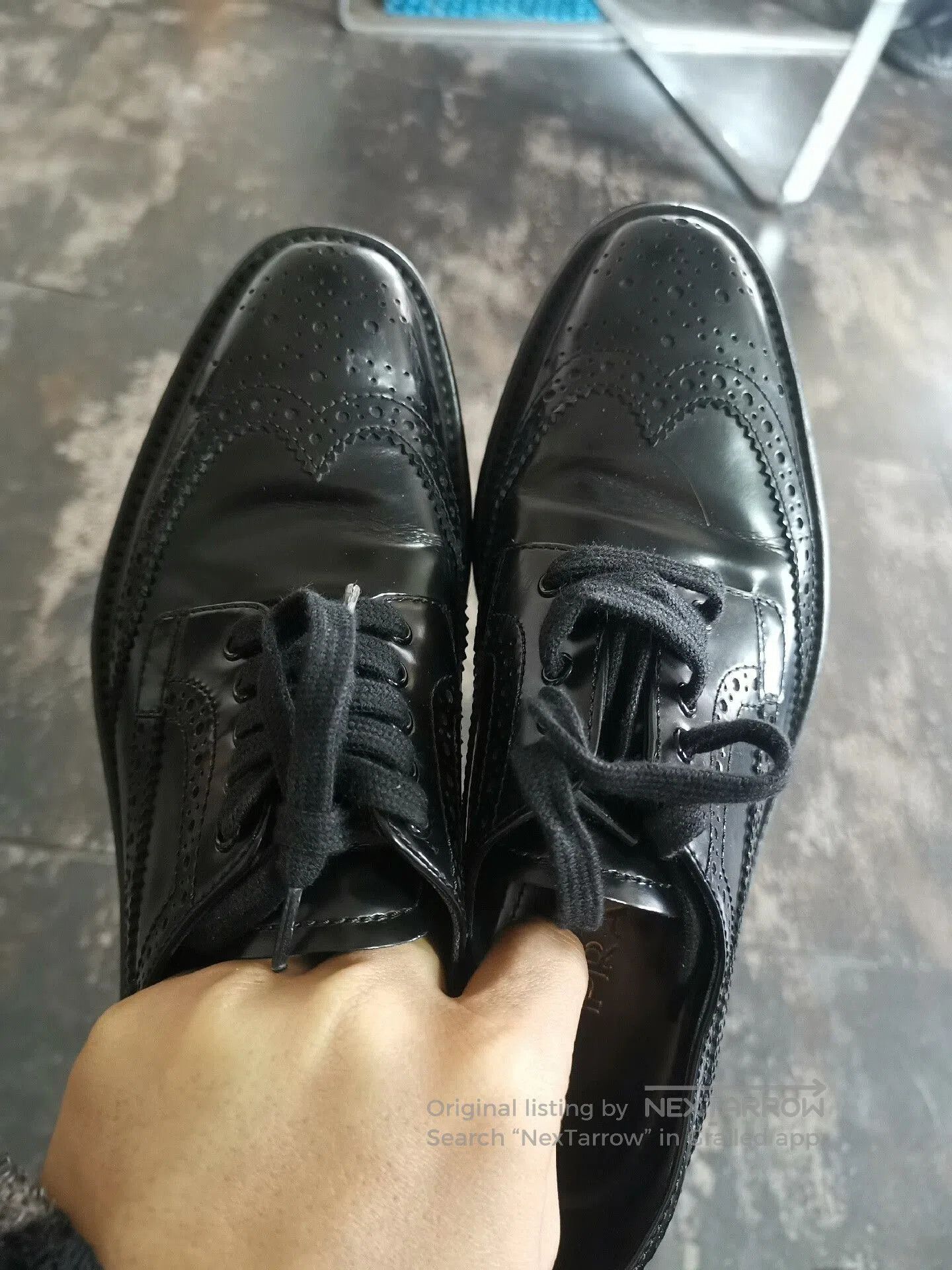 Prada PRADA Black Low-Top Leather Shoes. Size US 5 / EU 37 - 8 Thumbnail