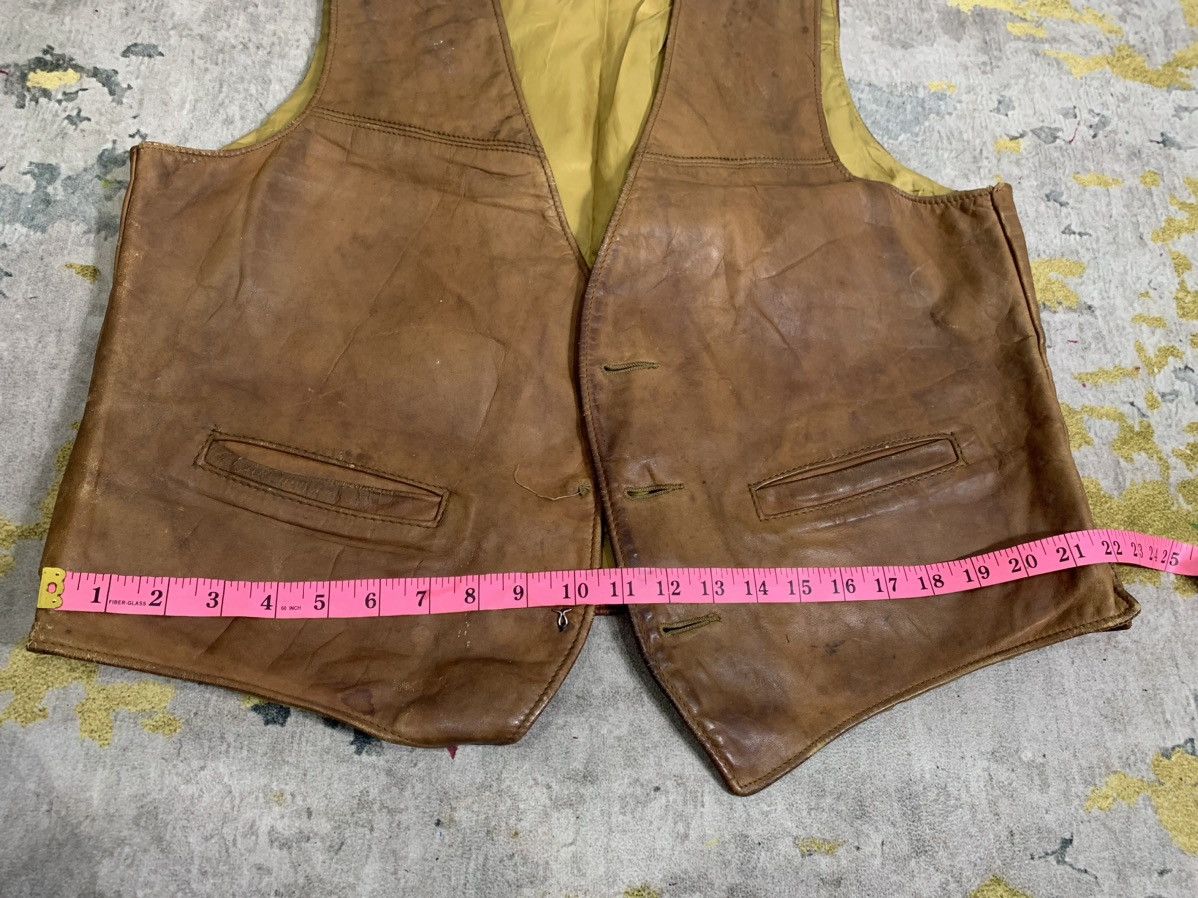 Vintage Vintage 80’s Schott Leather Vest Trashed Size US L / EU 52-54 / 3 - 12 Thumbnail