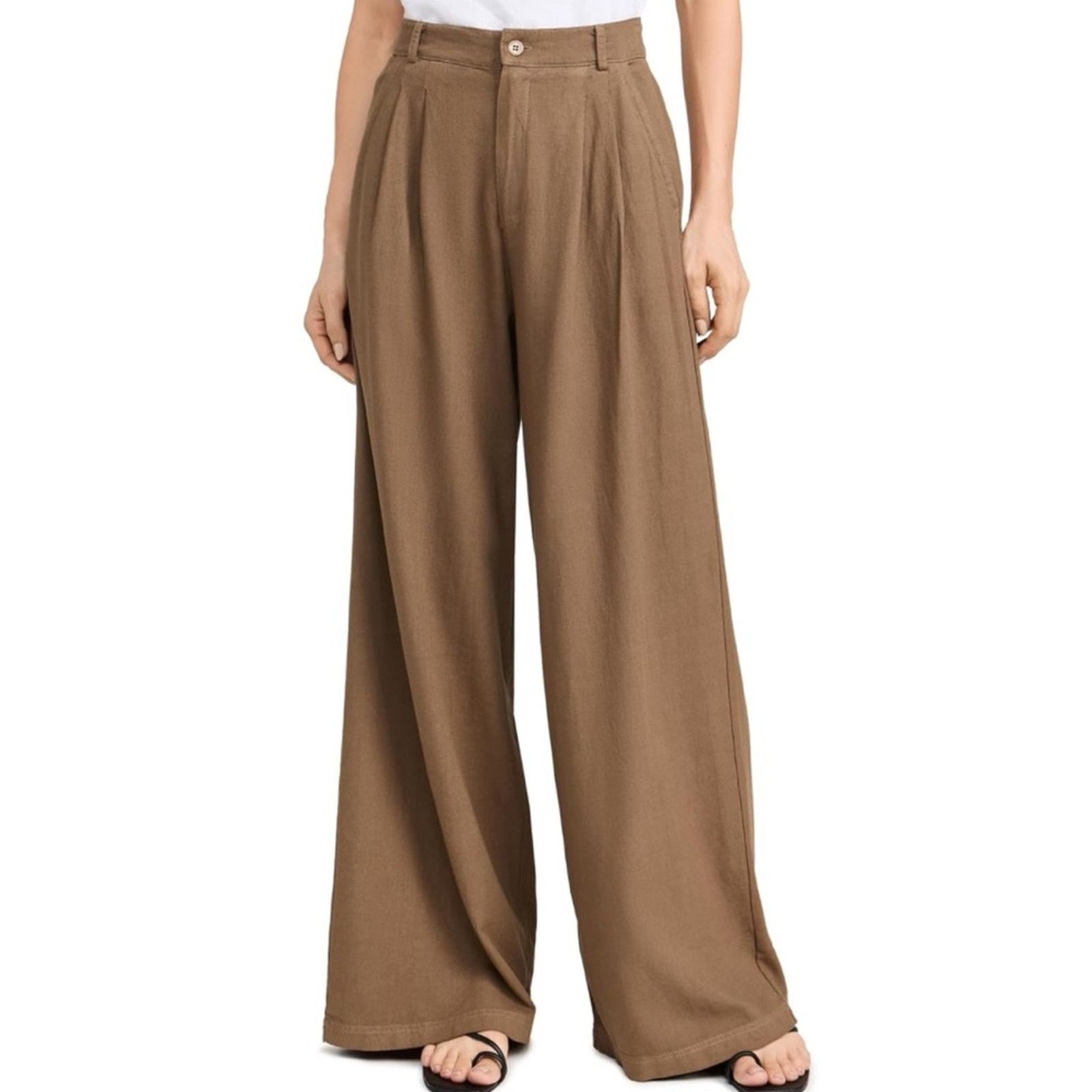 Other NEW! Stateside Women's Linen Wide Leg Trousers - S - $208 Size 27" / US 4 / IT 40 - 1 Thumbnail