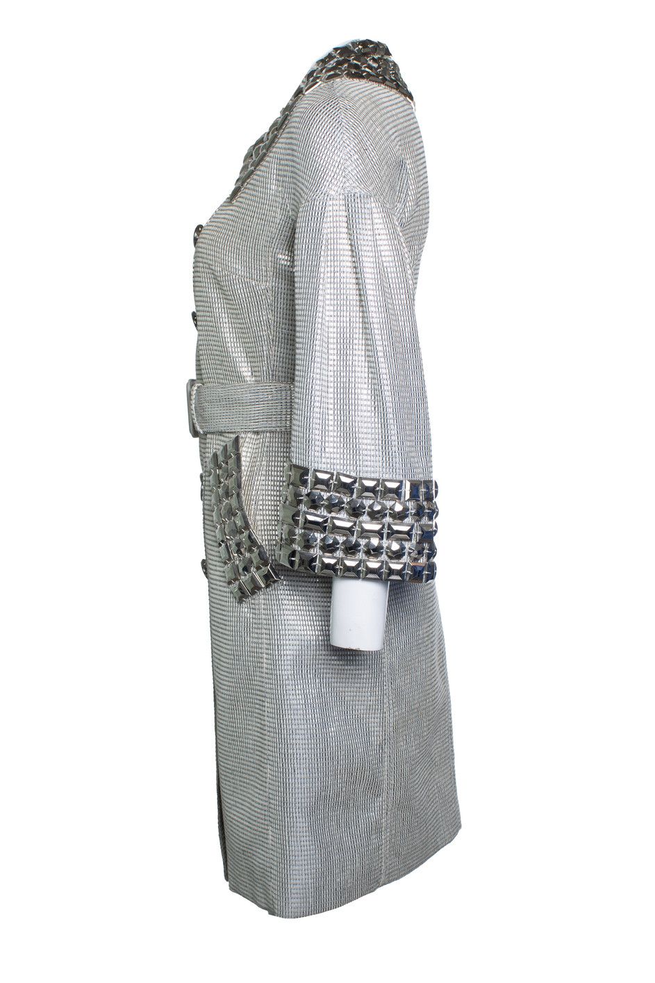 Burberry Burberry, silver metallic trench coat Size XS / US 0-2 / IT 36-38 - 2 Thumbnail