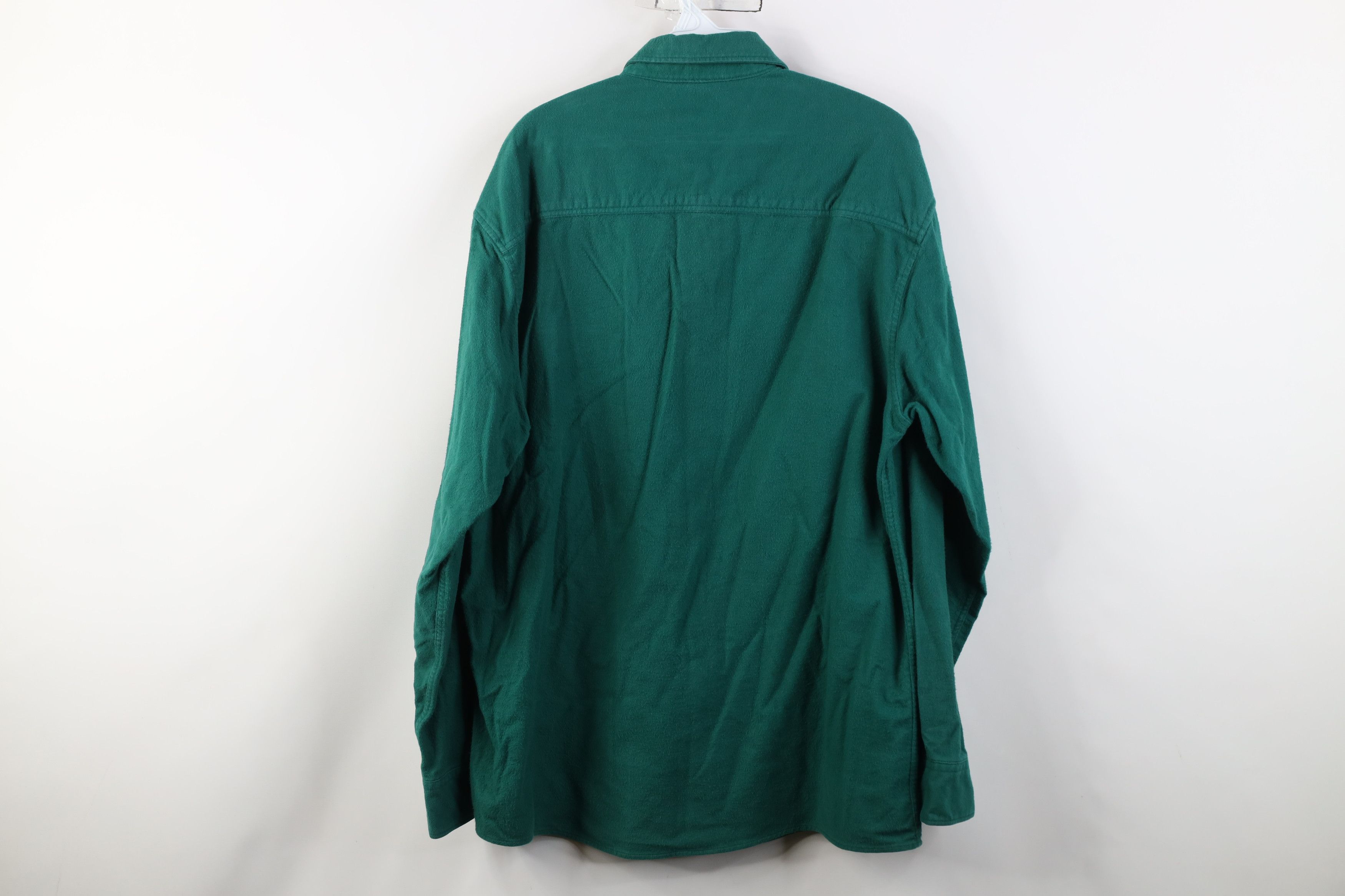 Vintage Vintage 70s Streetwear Cloth Collared Button Shirt Green Size US L / EU 52-54 / 3 - 12 Thumbnail
