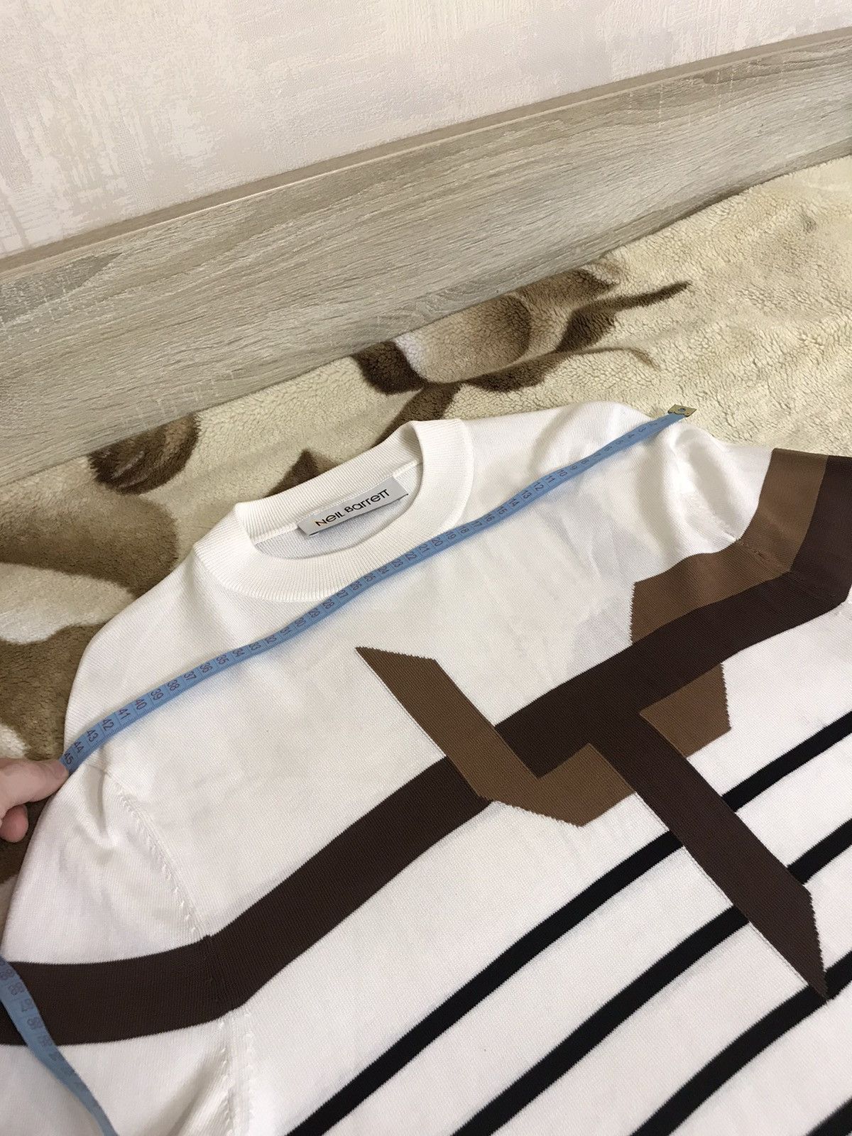 Neil Barrett 🔥 Neil Barrett Striped Knit Crew Neck Slim Fit Pullover Size US M / EU 48-50 / 2 - 16 Thumbnail