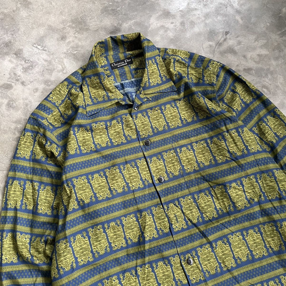 Christian Dior Monsieur Vintage 90s Christian Dior Pattern Long Sleeve Shirt Size US XL / EU 56 / 4 - 2 Thumbnail