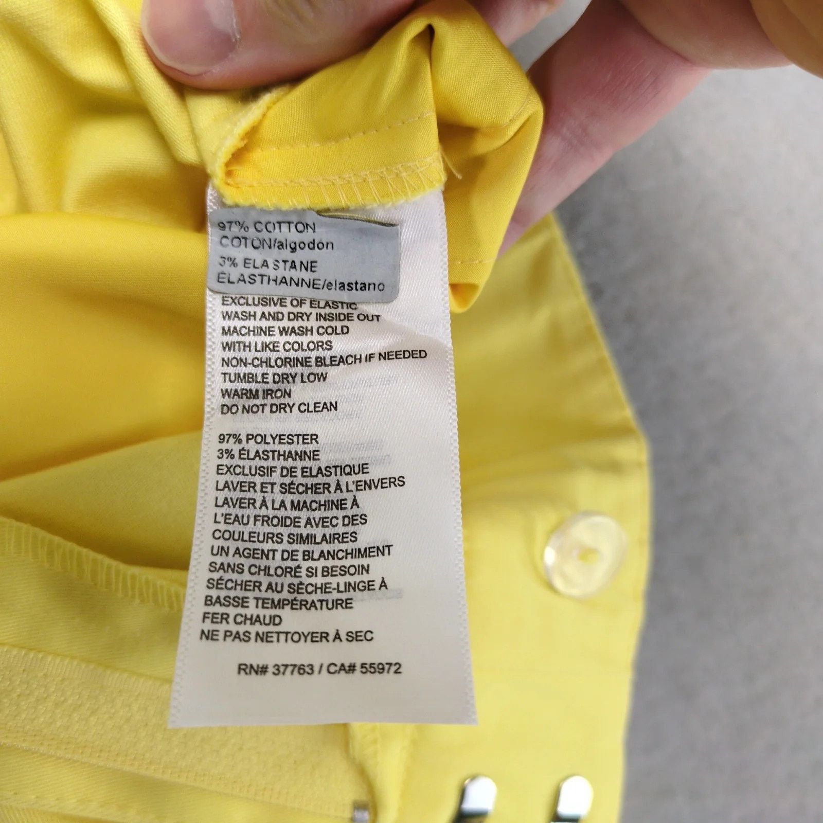 Other NWT Rafaella Yellow Shorts Women's 16 Scalloped Hem 37x10" Size 38" / US 16 / IT 52 - 4 Thumbnail