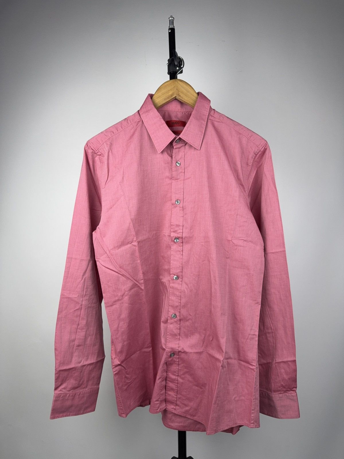 Luxury Designer Hugo Boss HUGO Slim Fit Pink Shirt M