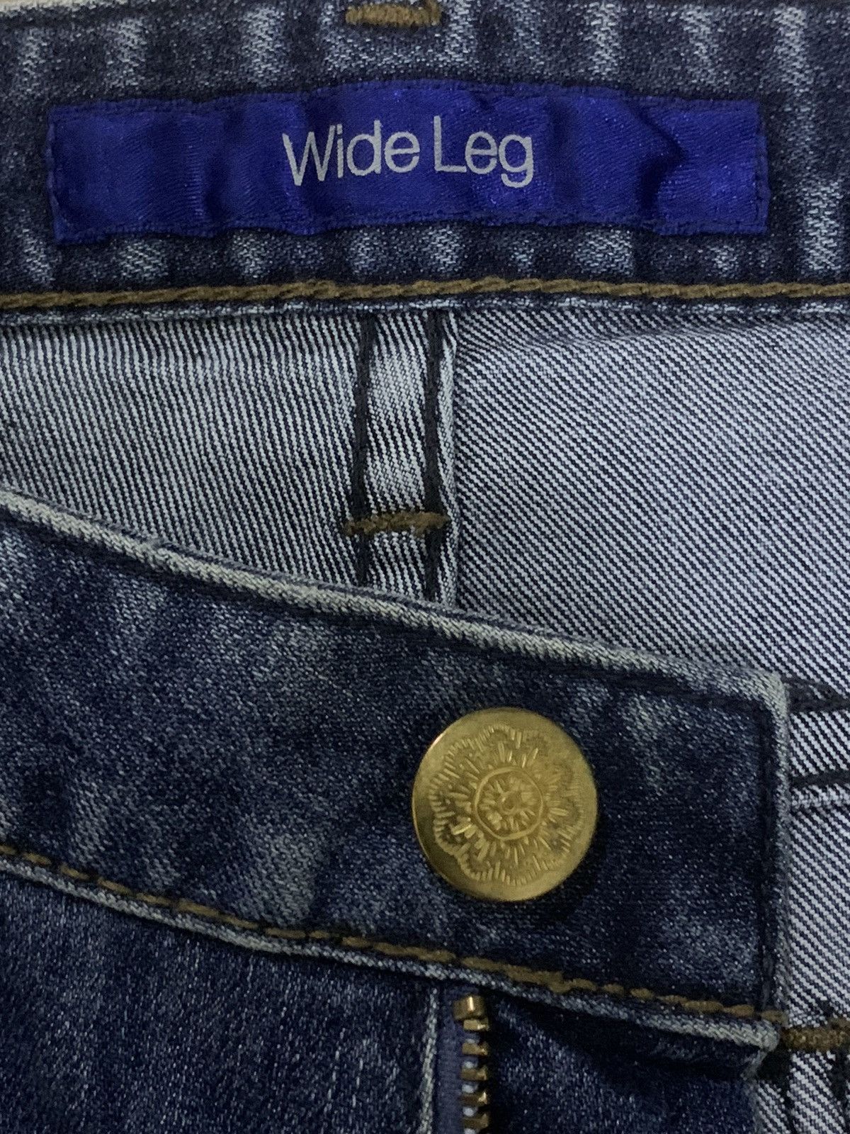 Jun Takahashi × Uniqlo 🔥Flare🔥 Vintage Uniqlo Wide Leg Blue Wash Jeans Size US 28 / EU 44 - 13 Thumbnail