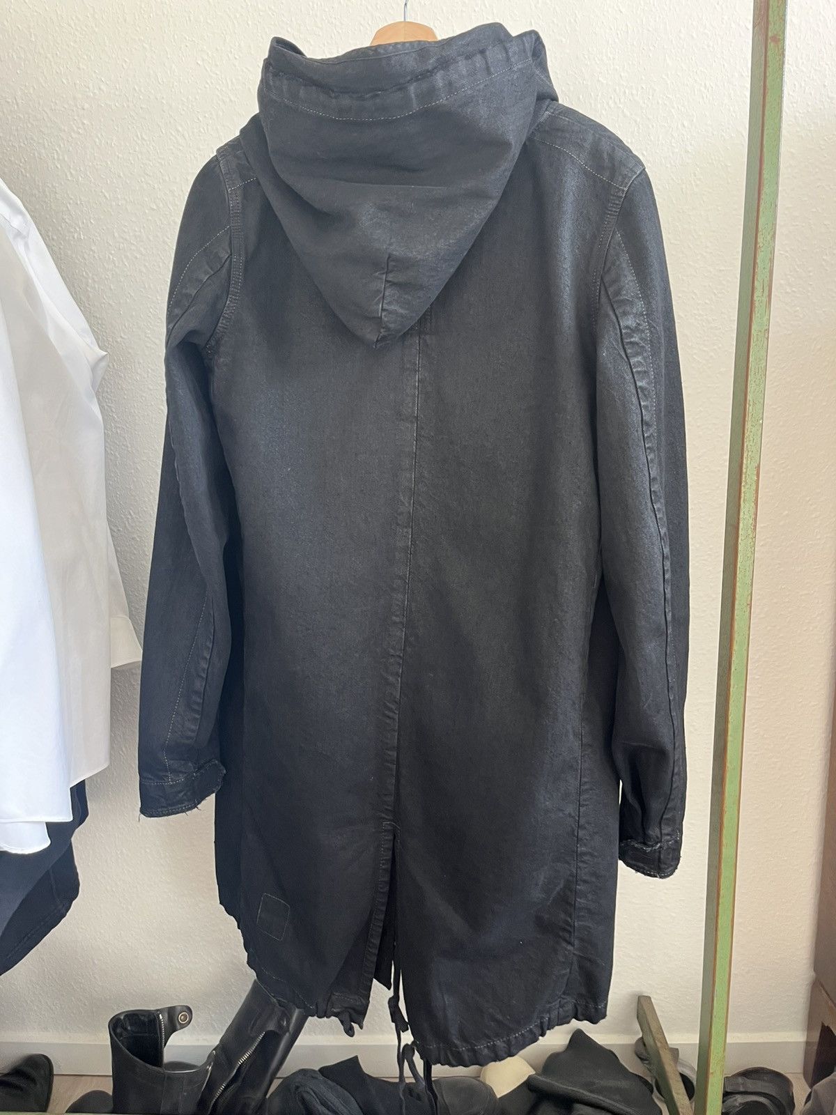 Rick Owens Drkshdw Rick Owens Waxed Denim Parka Size US S / EU 44-46 / 1 - 2 Thumbnail