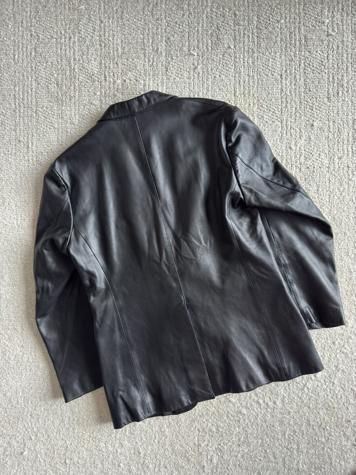 Chrome Hearts CHROME HEARTS Custom 1 of 1 Black Leather Suit Jacket Size 48L - 2 Thumbnail