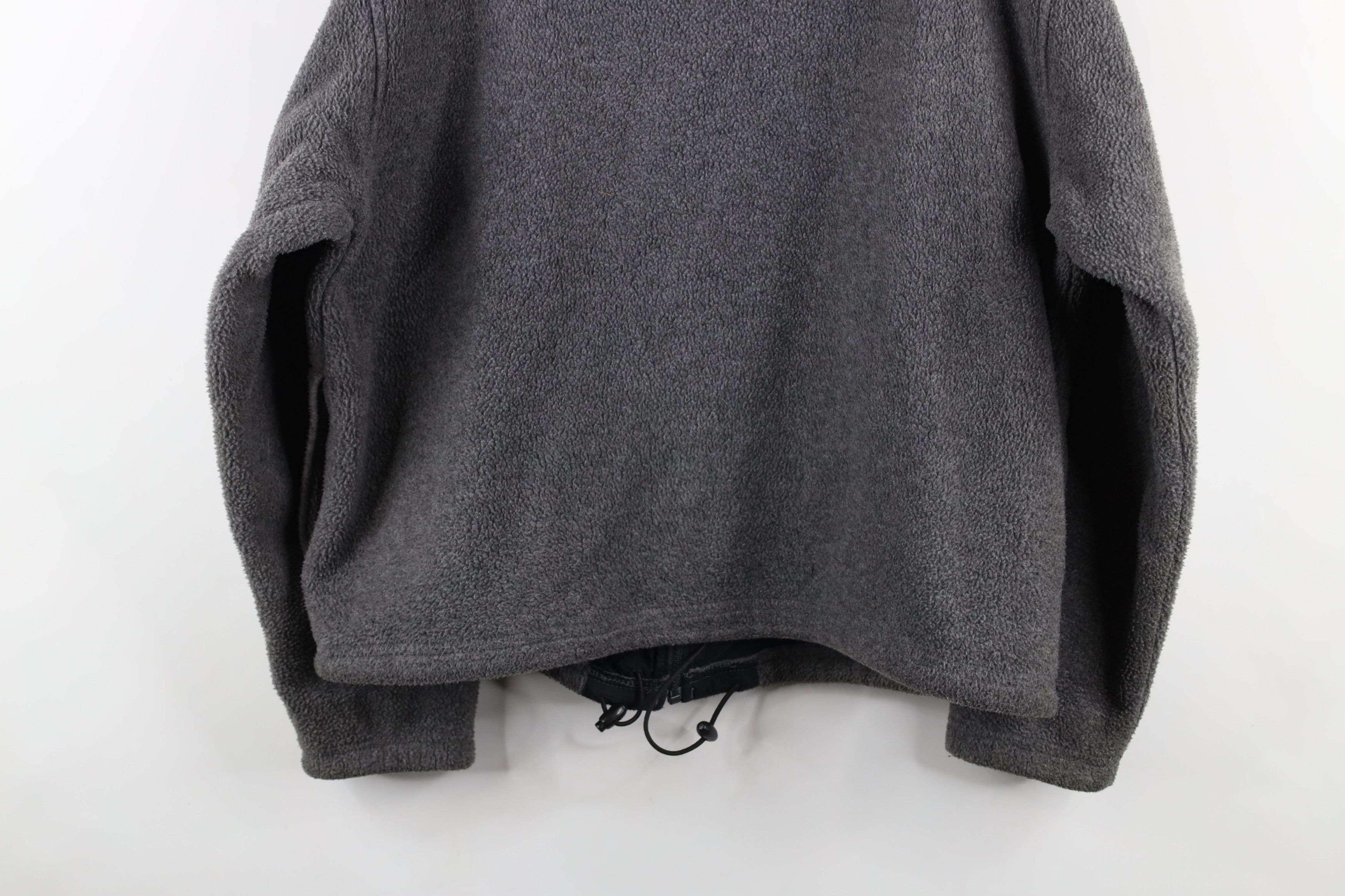 Lands' End × Vintage Vintage 90s Lands End Blank Fleece Full Zip Jacket Gray USA Size US L / EU 52-54 / 3 - 13 Thumbnail